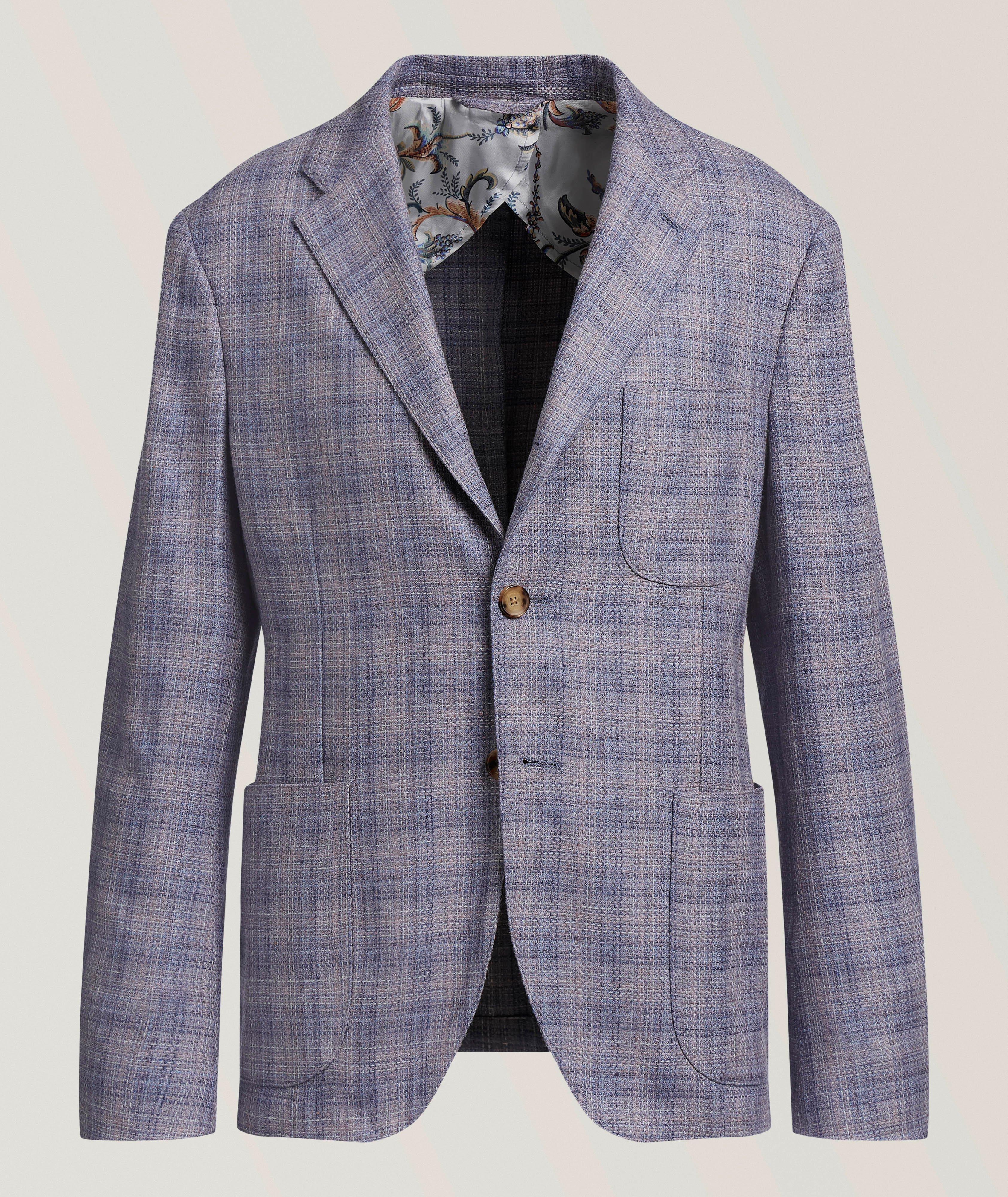 Checked Silk-Wool Sport Jacket  image 0
