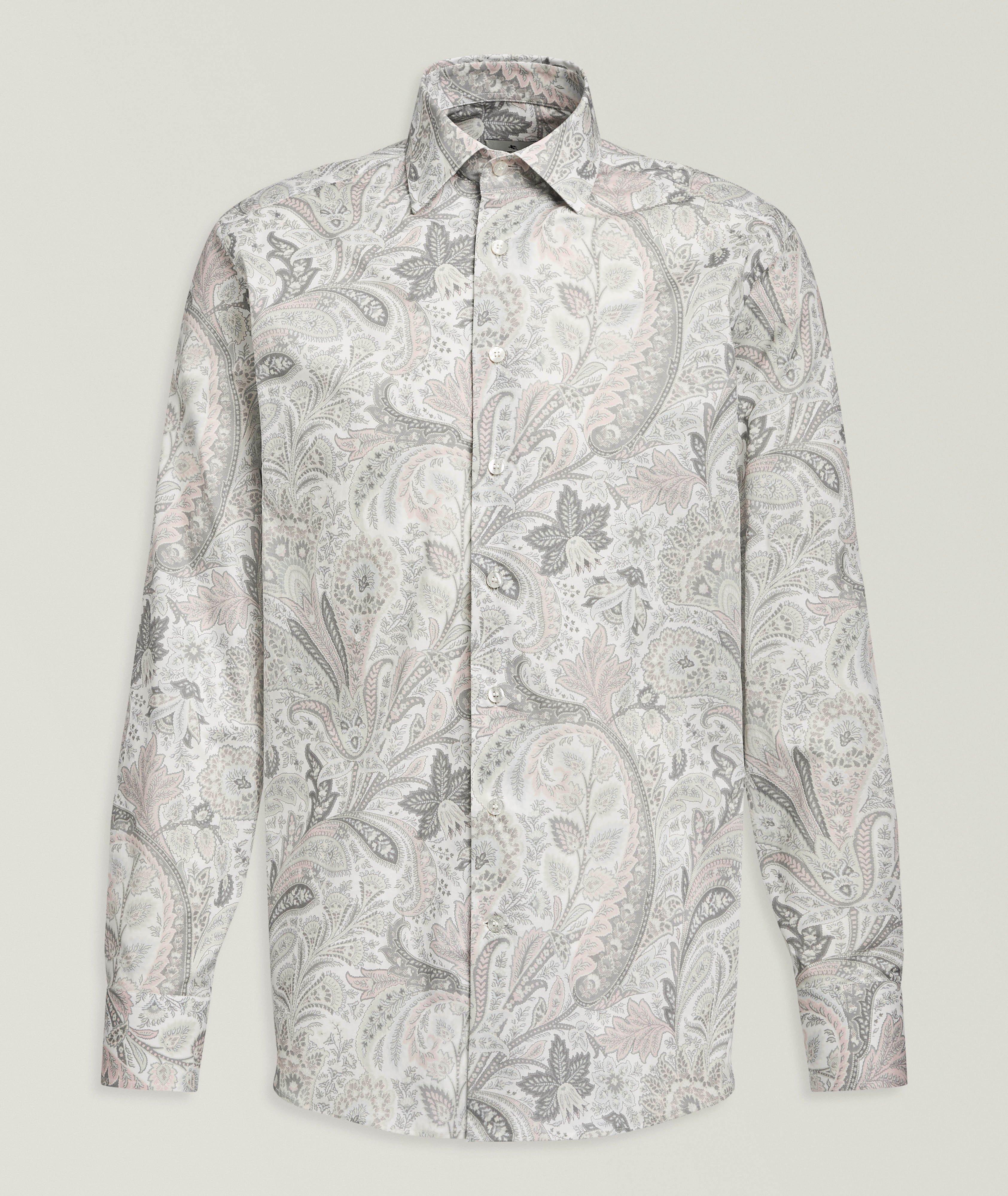 Chemise coton extensible paisley image 0