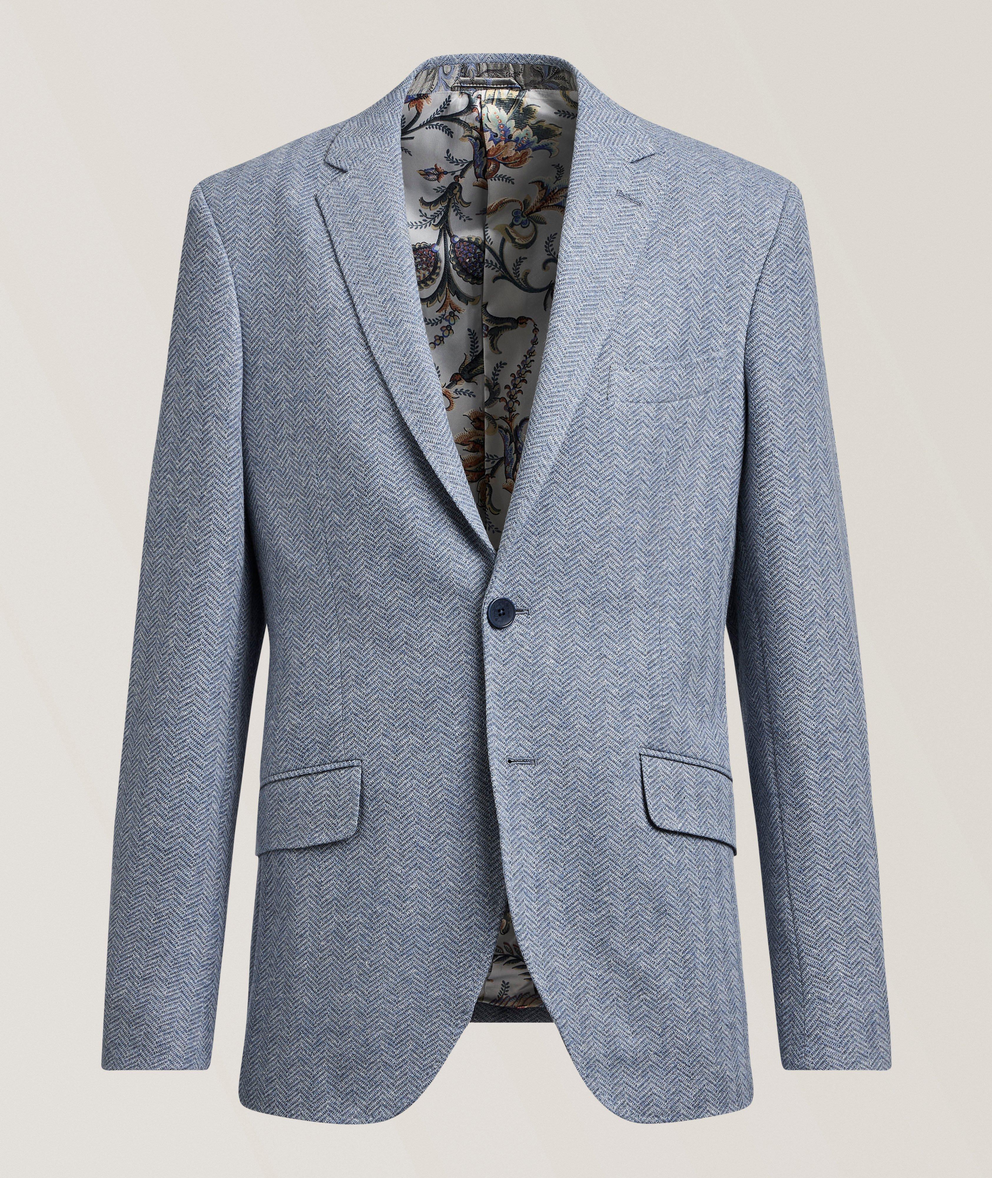 ETRO LT BLU CHVRN JKT image 0