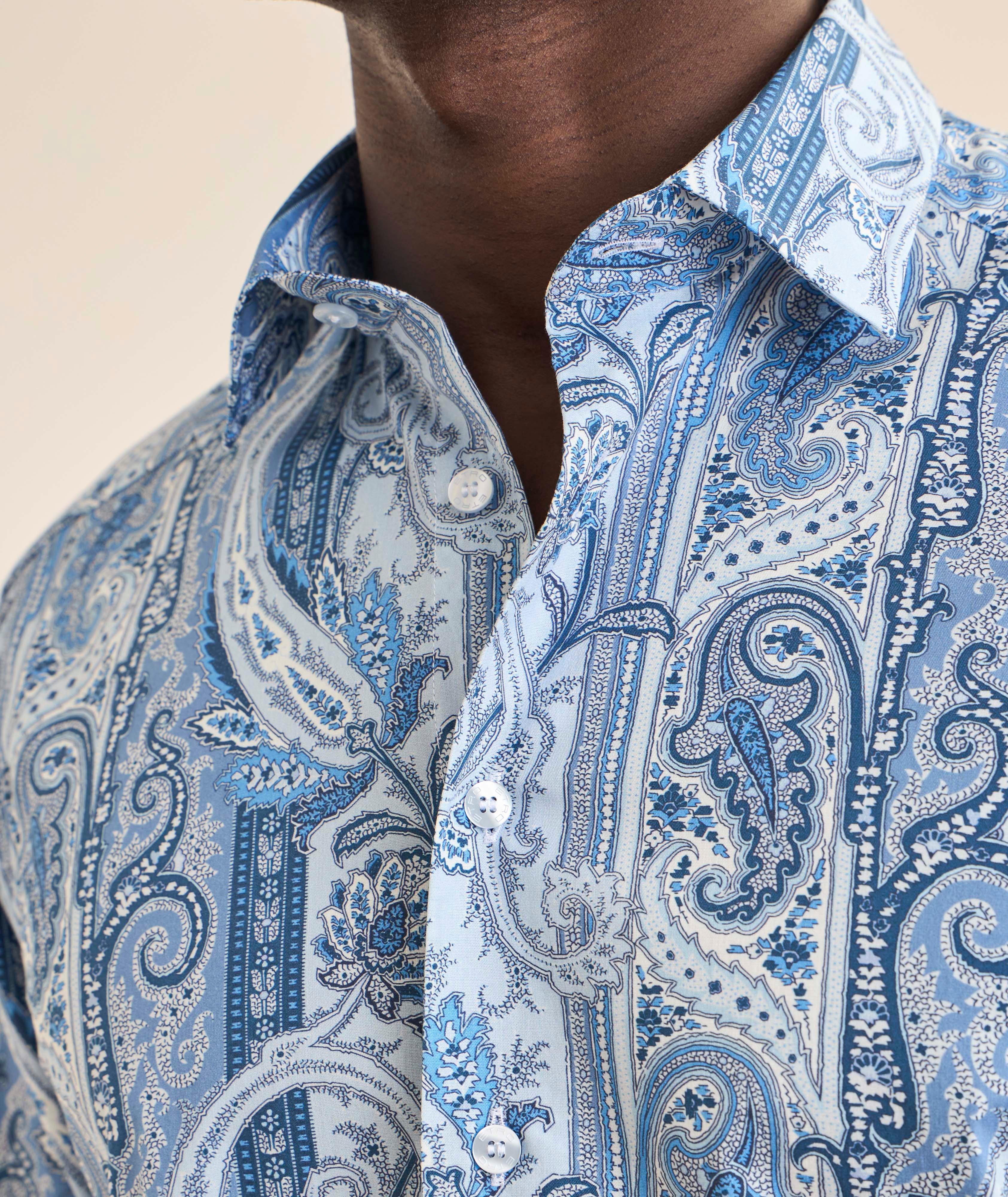 Chemise coton-extensible à paisley image 3