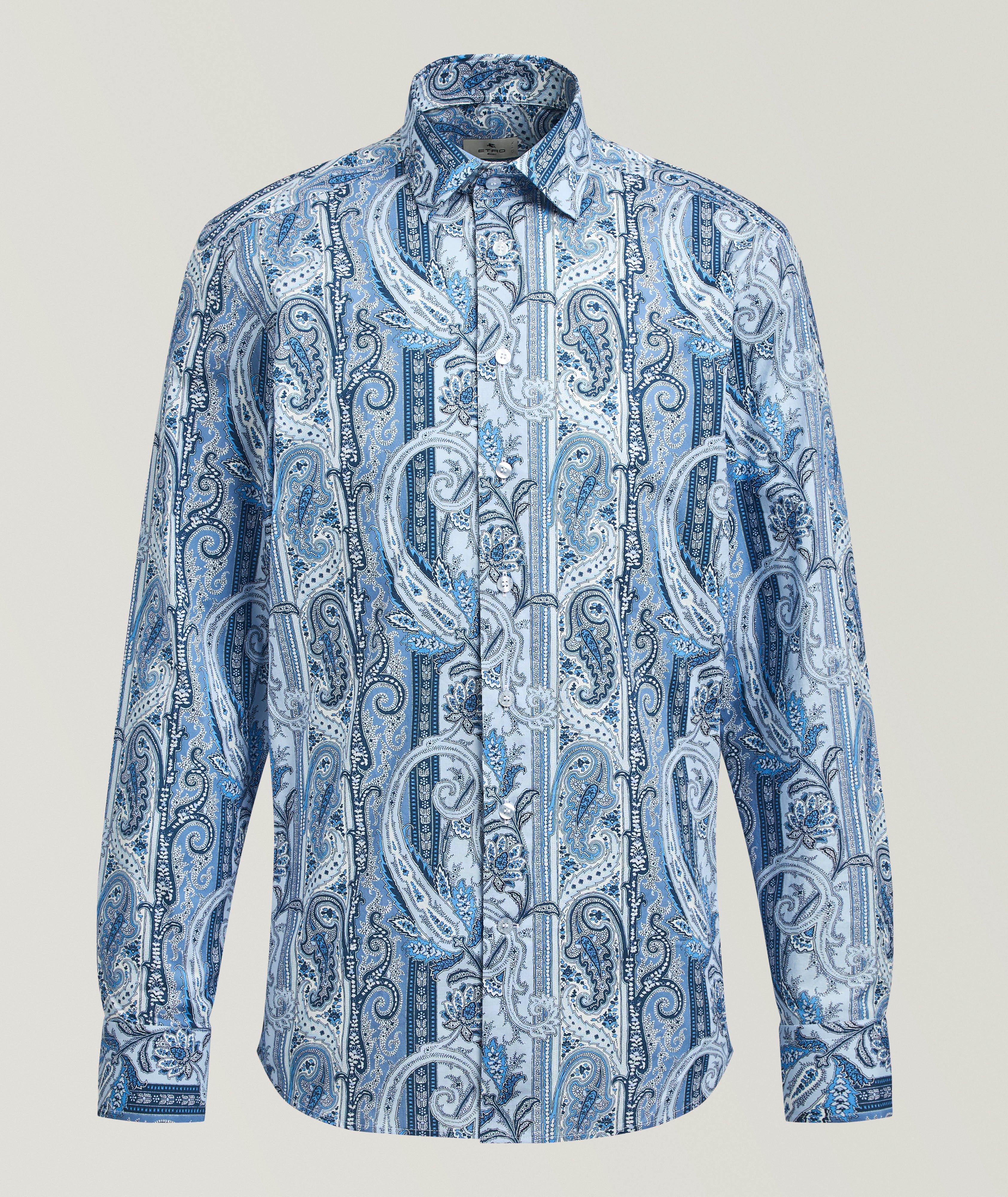 Chemise coton-extensible à paisley image 0