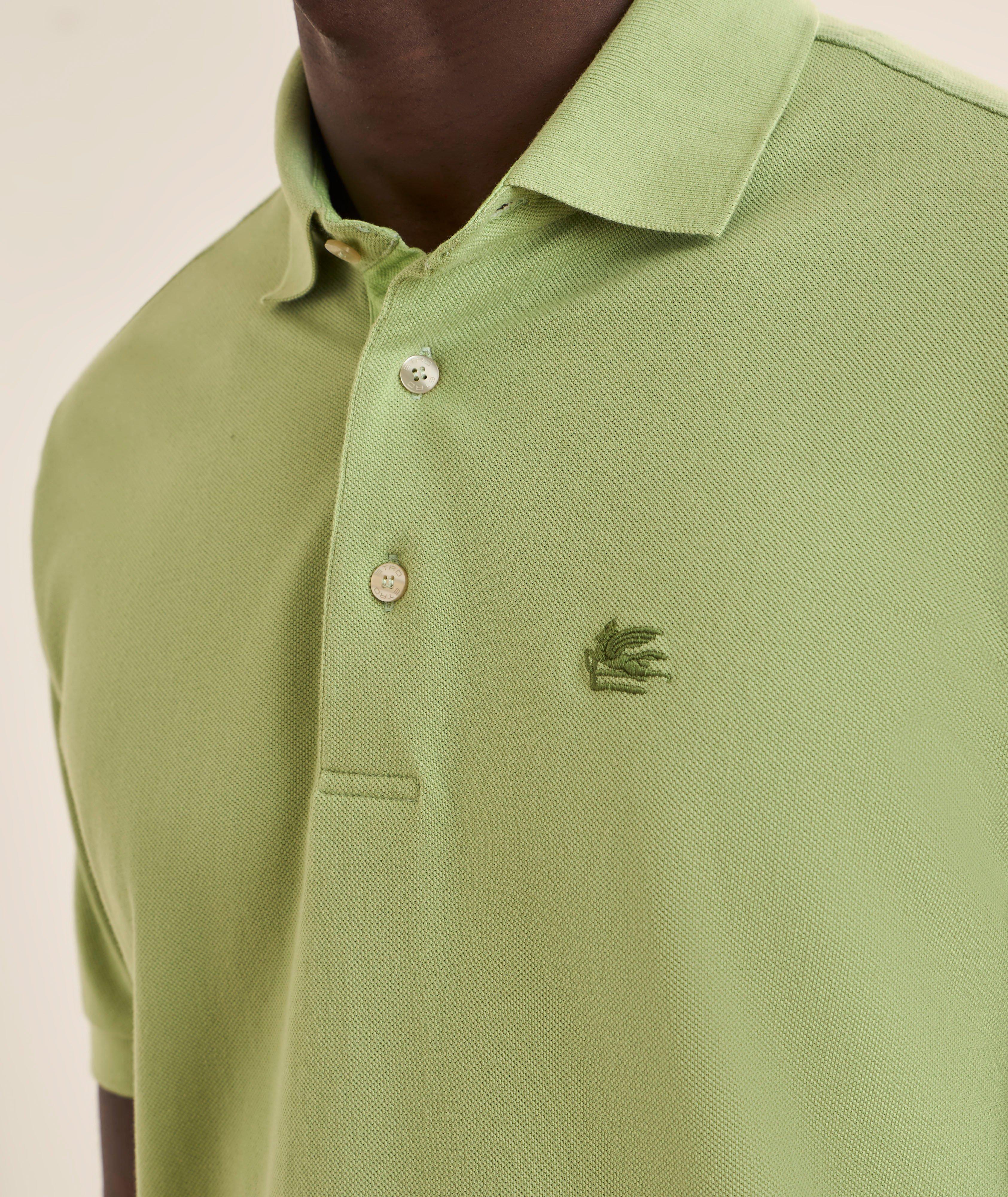 Paisley-Placket Cotton Piqué Polo  image 3