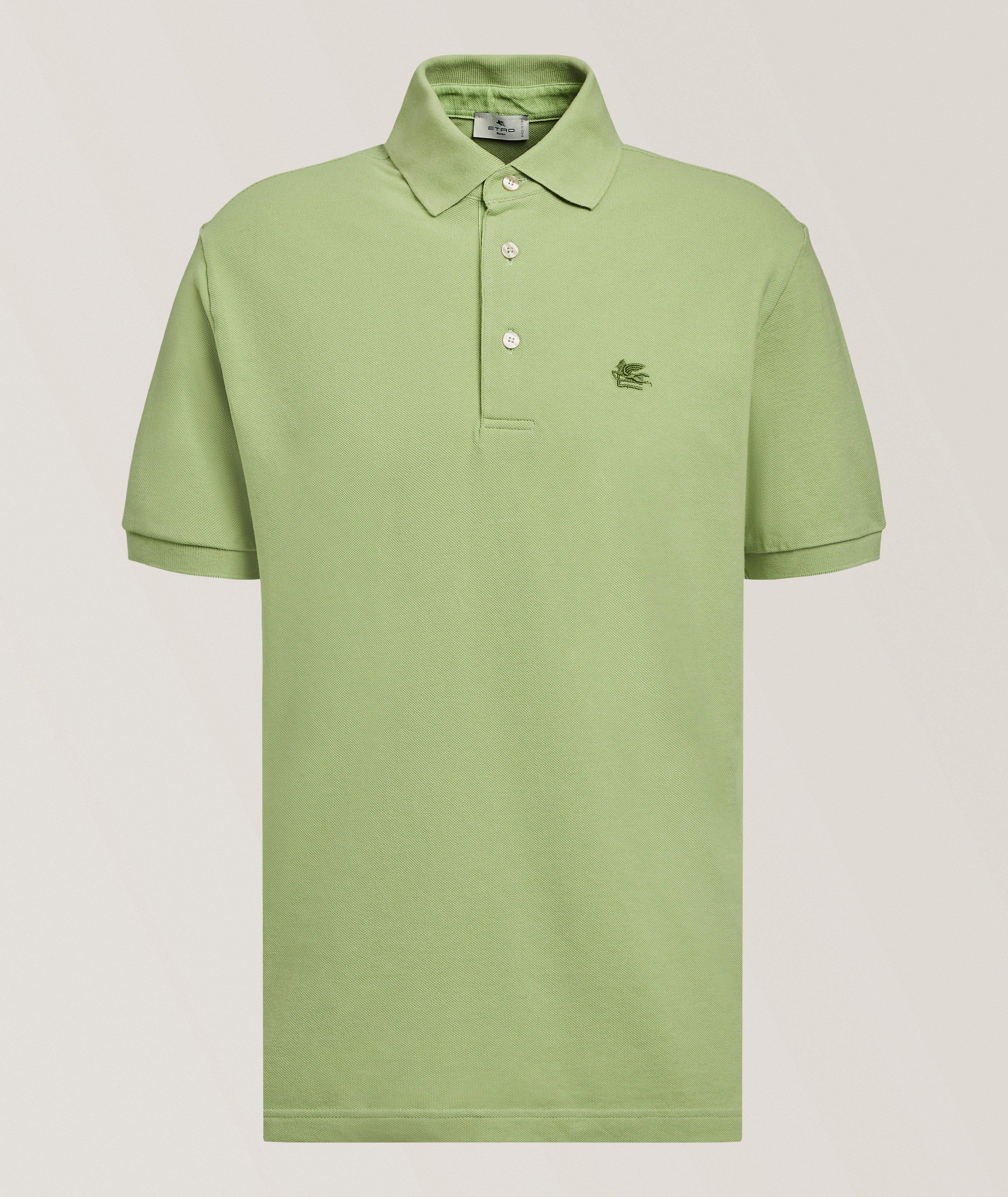 Paisley-Placket Cotton Piqué Polo  image 0