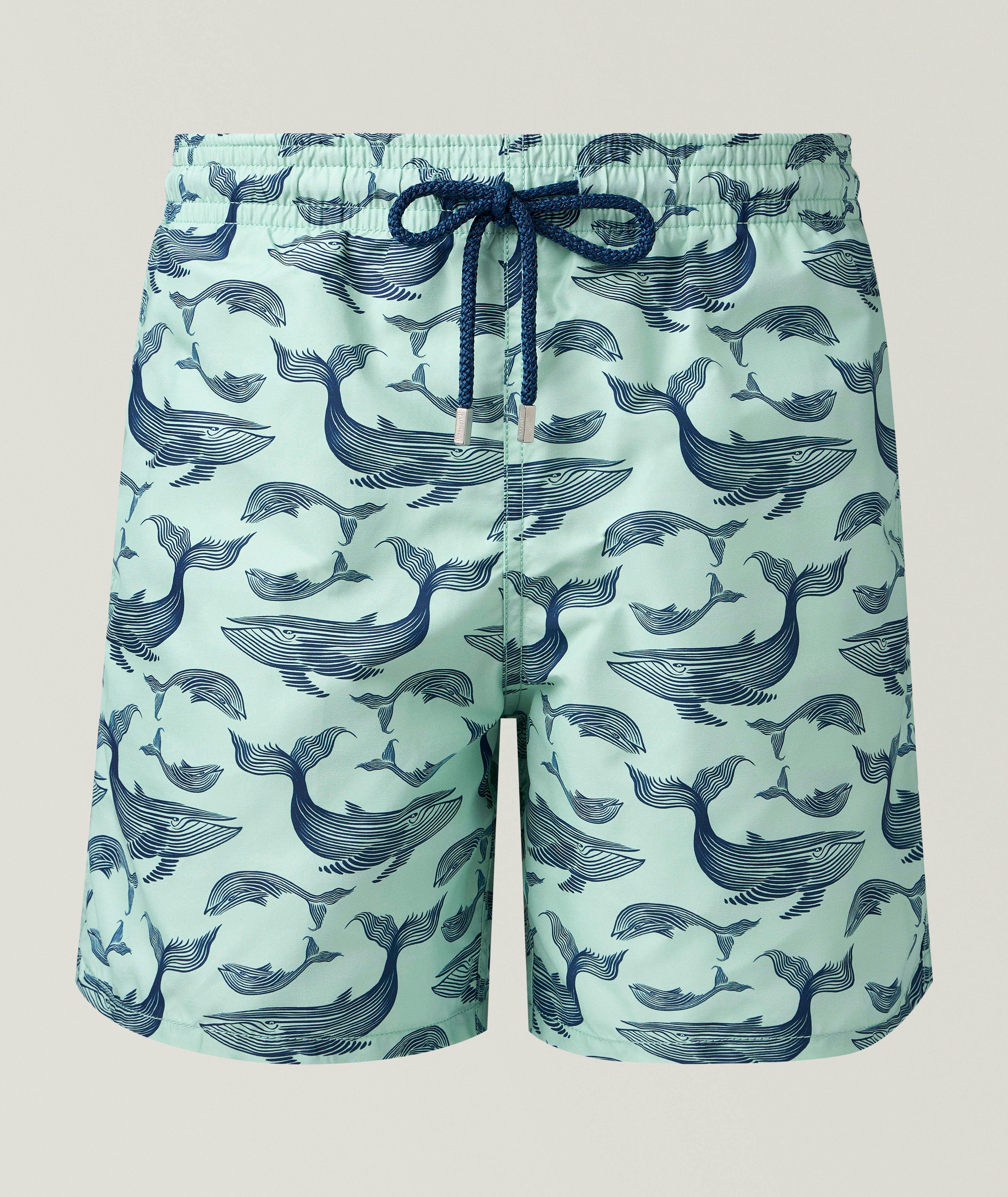 Short de bain baleines bleu image 0