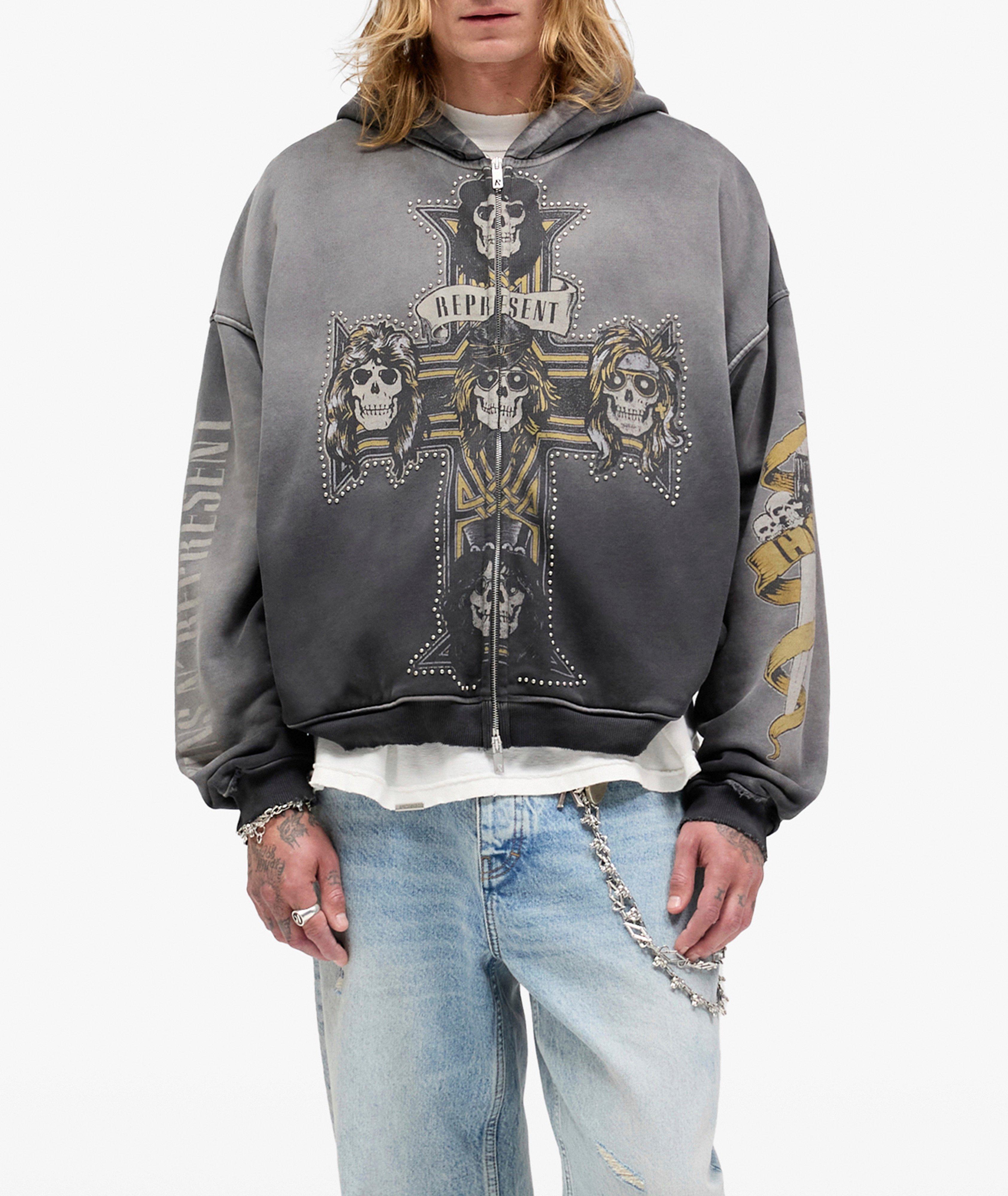 X Guns N' Roses Cross Full-Zip Hooded Sweatshirt image 2
