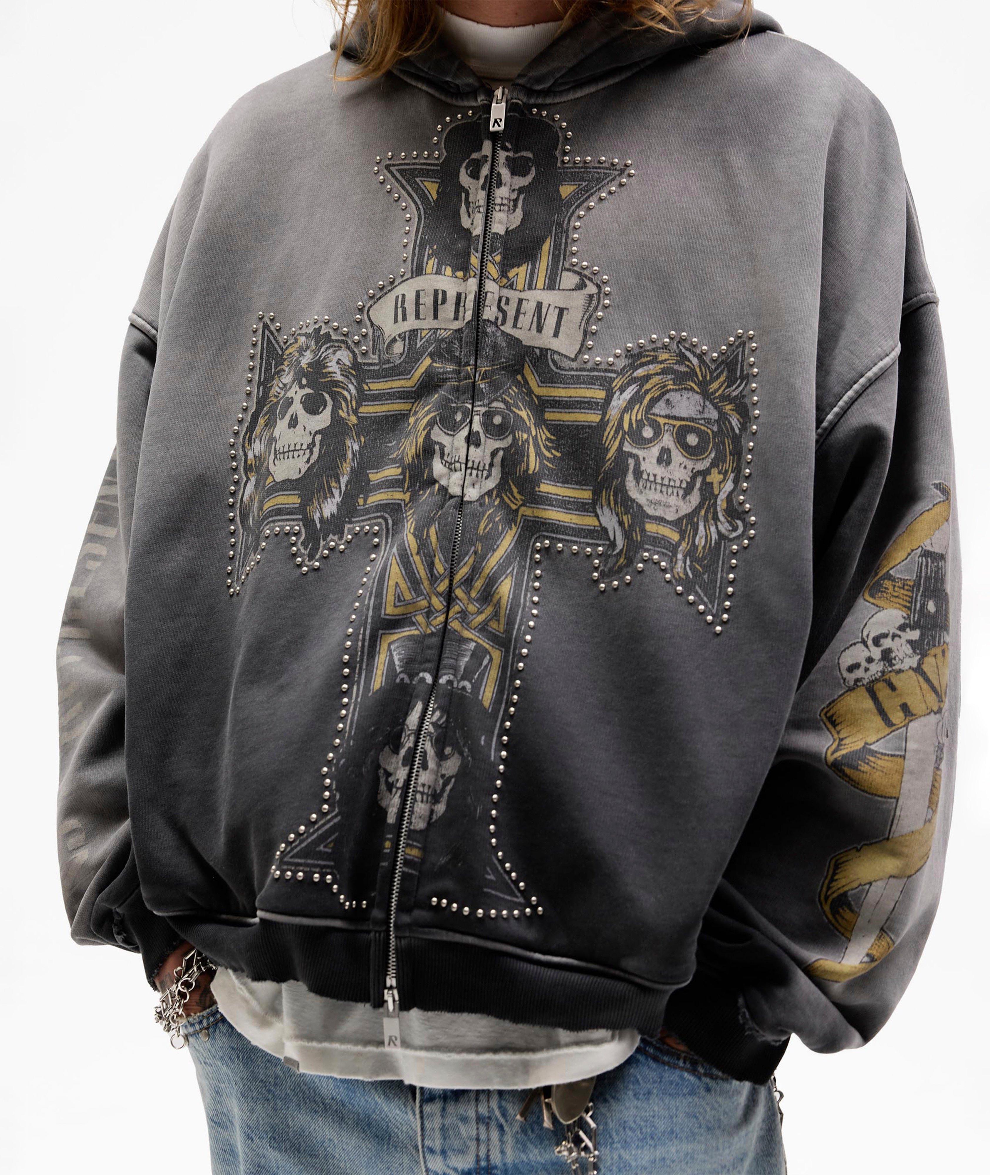X Guns N' Roses Cross Full-Zip Hooded Sweatshirt image 6