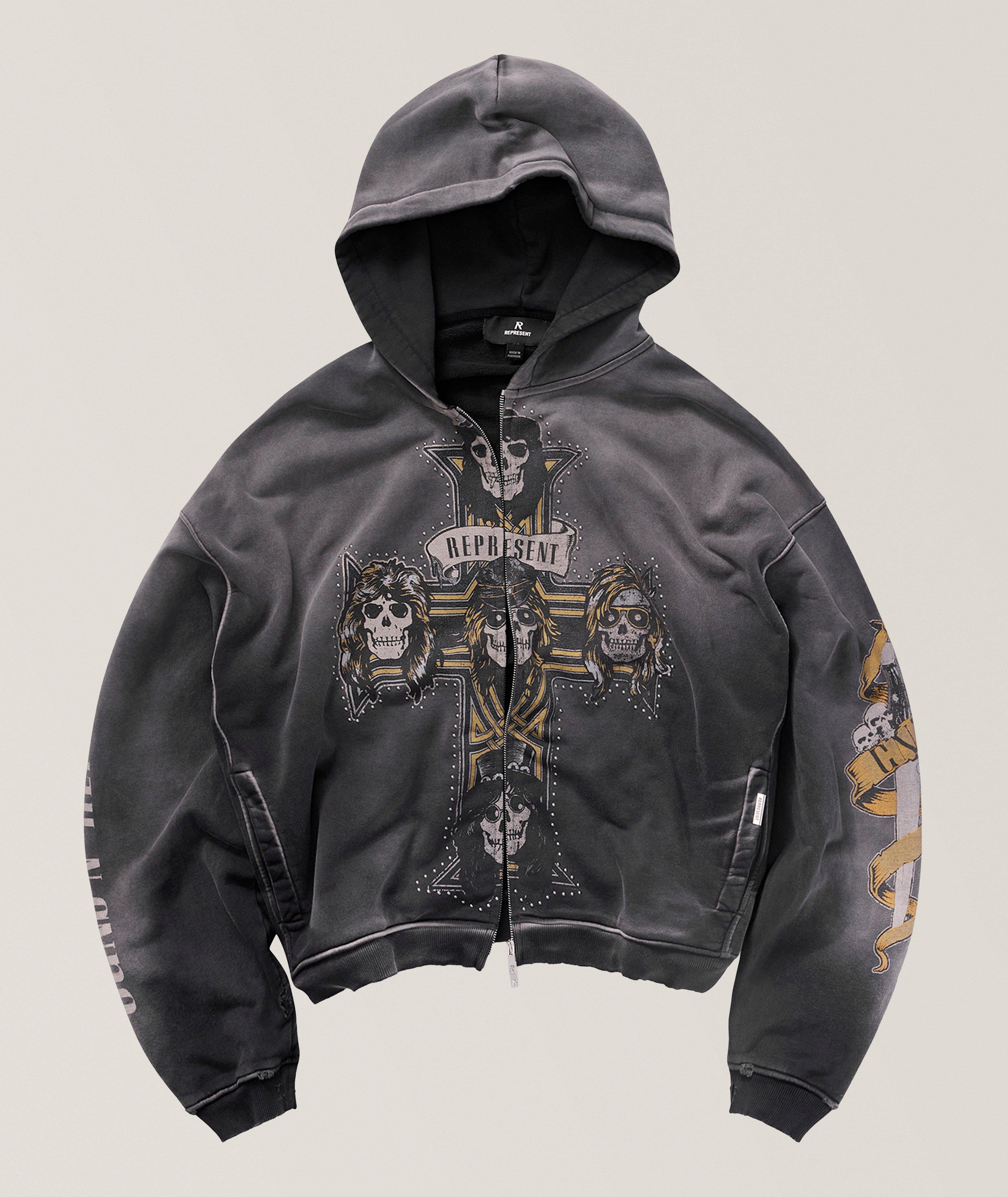 X Guns N' Roses Cross Full-Zip Hooded Sweatshirt image 0