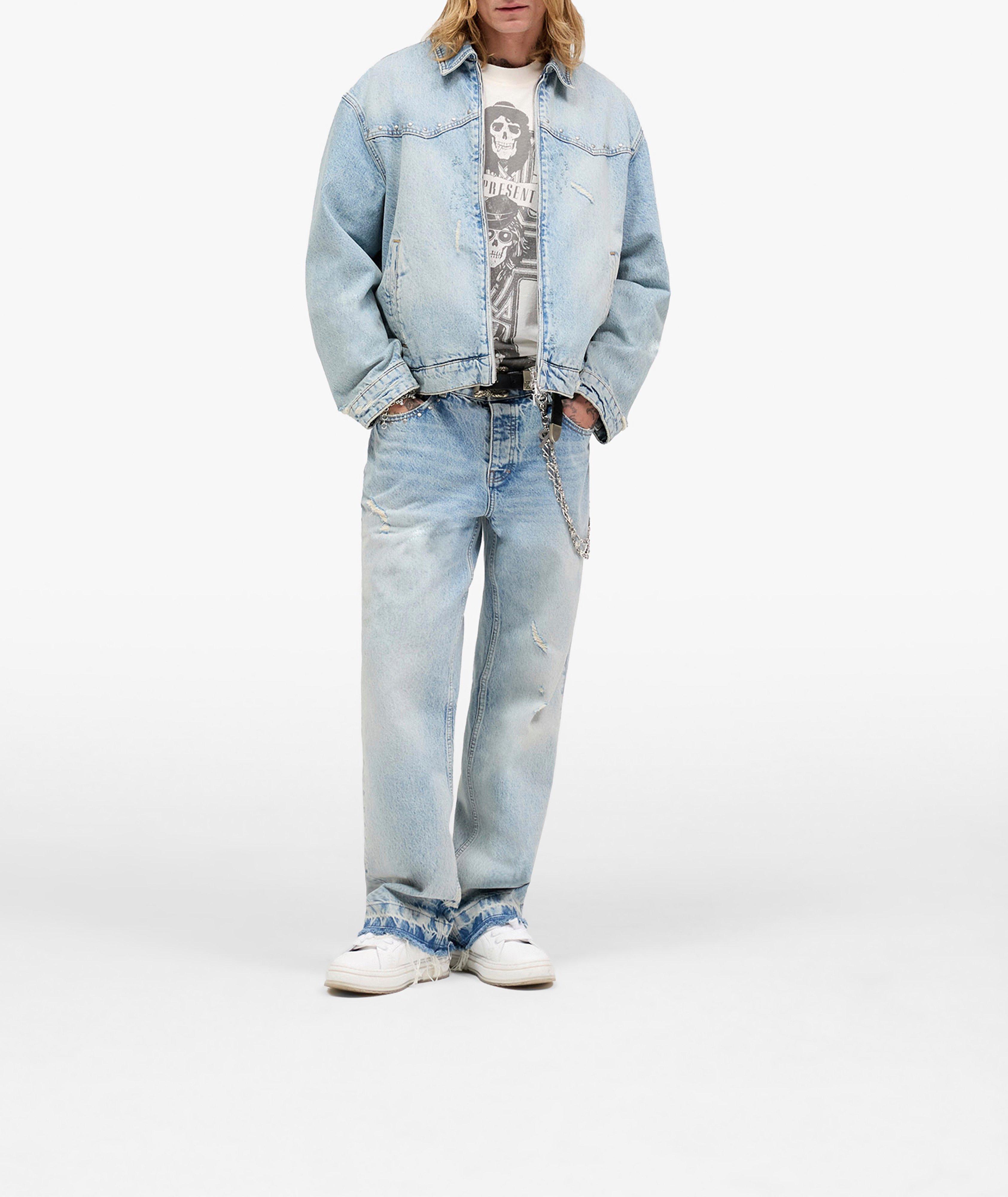 X Guns N' Roses Distressed Denim Jacket image 6