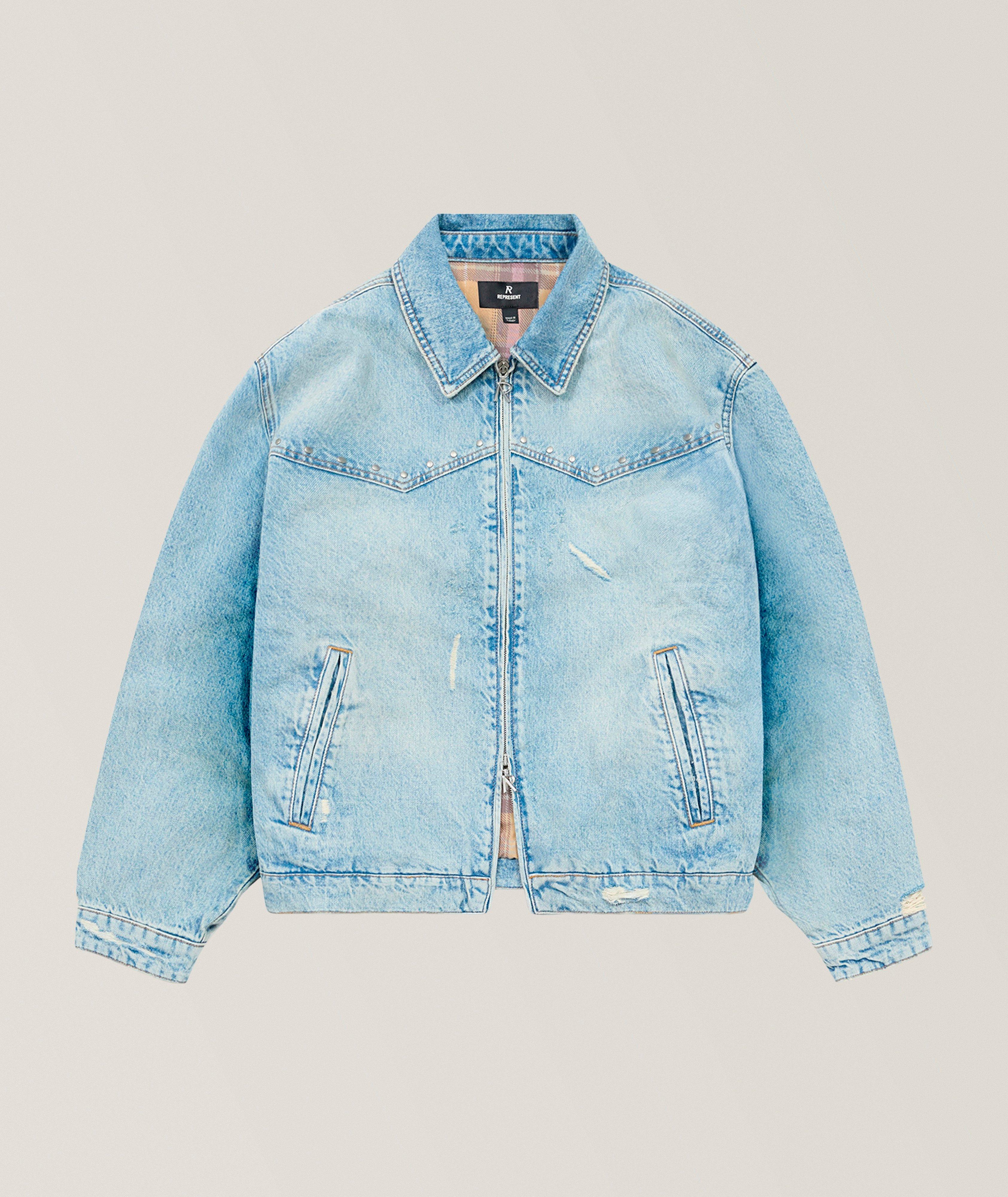 X Guns N' Roses Distressed Denim Jacket image 0