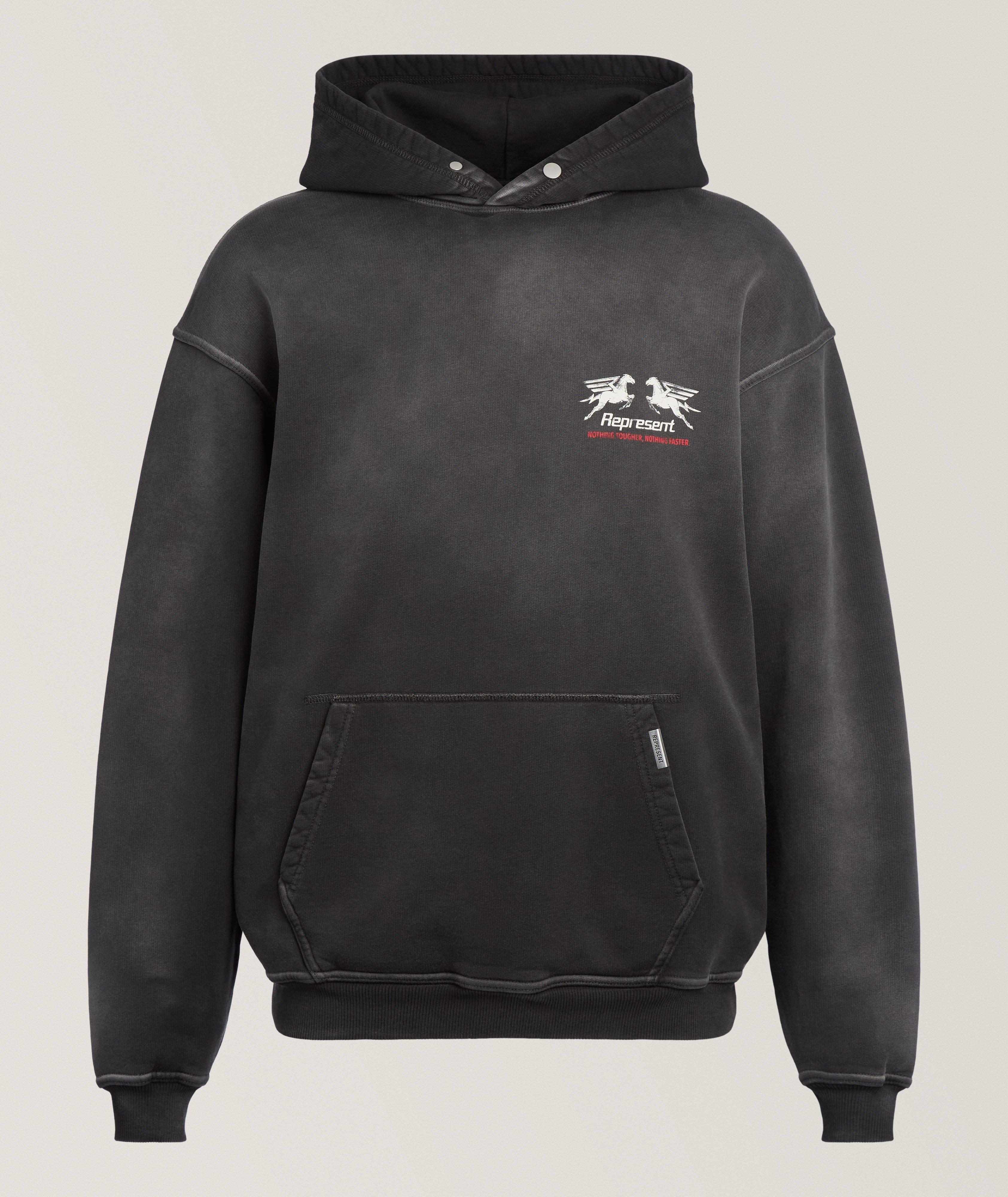 Represent 24-Hour Service Graphic-Print Hooded Sweatshirt 