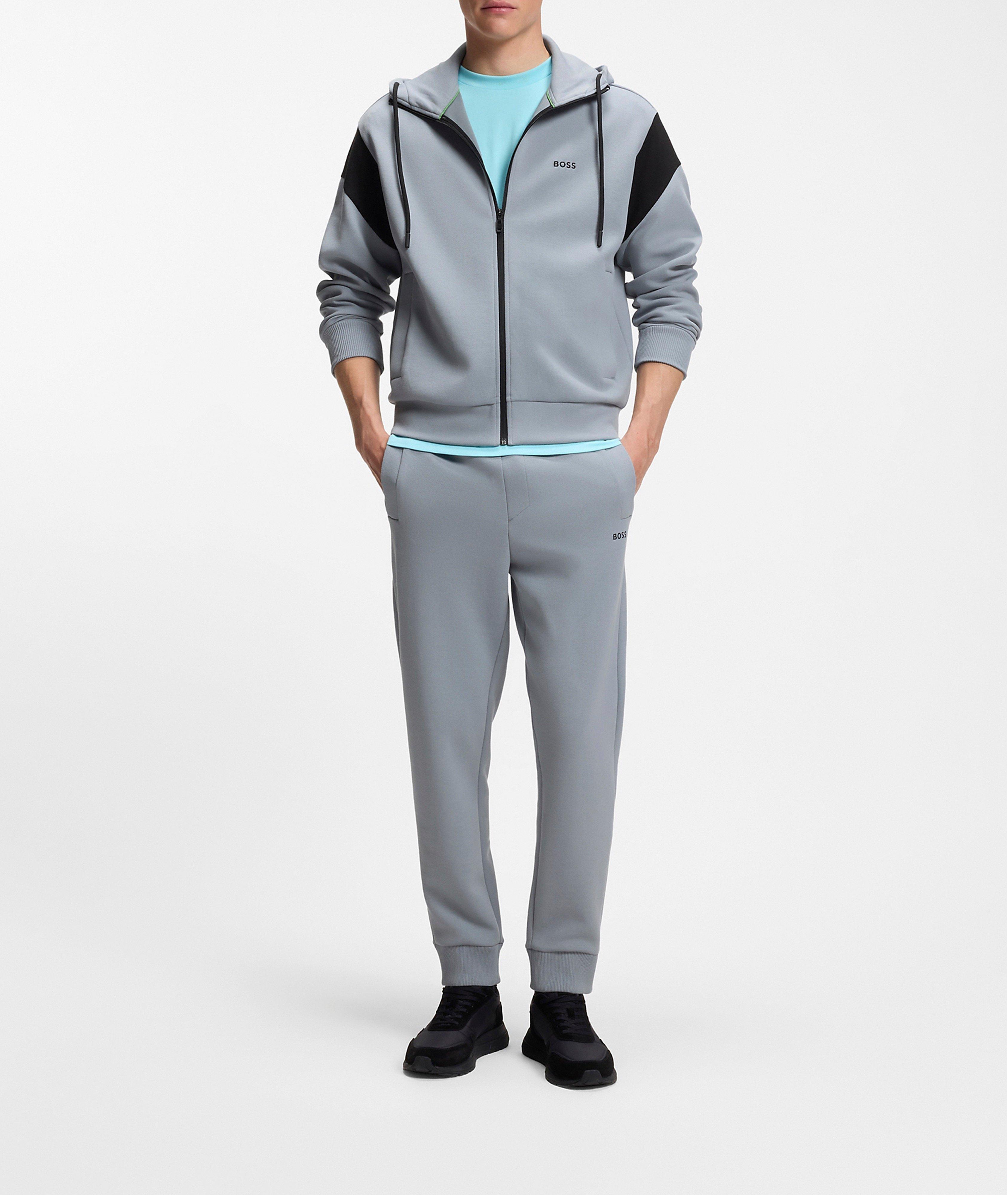 Spacer Piqué Cotton-Blend Hooded Sweater image 3