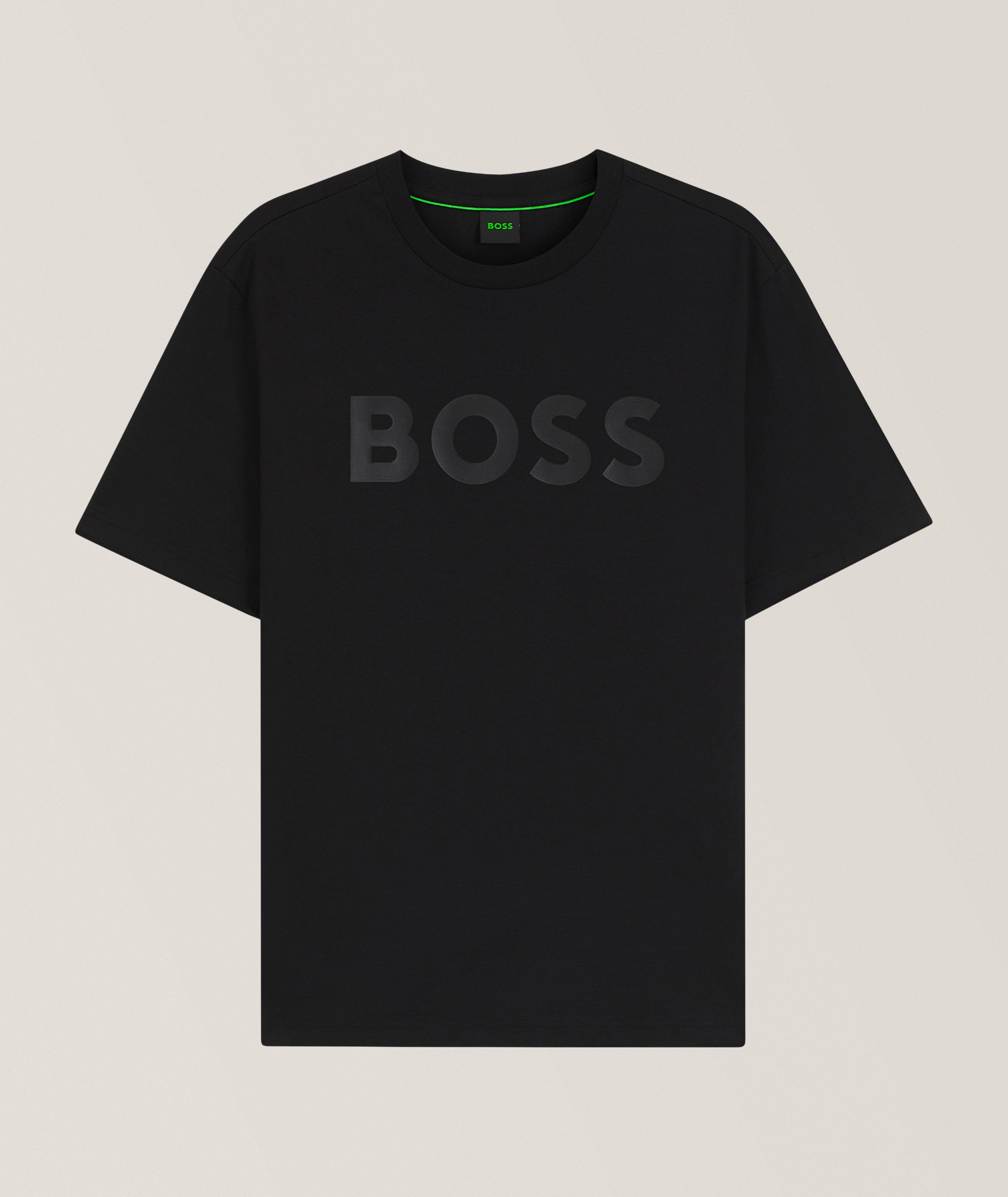 Structure Tonal Logo Cotton T-Shirt  image 0