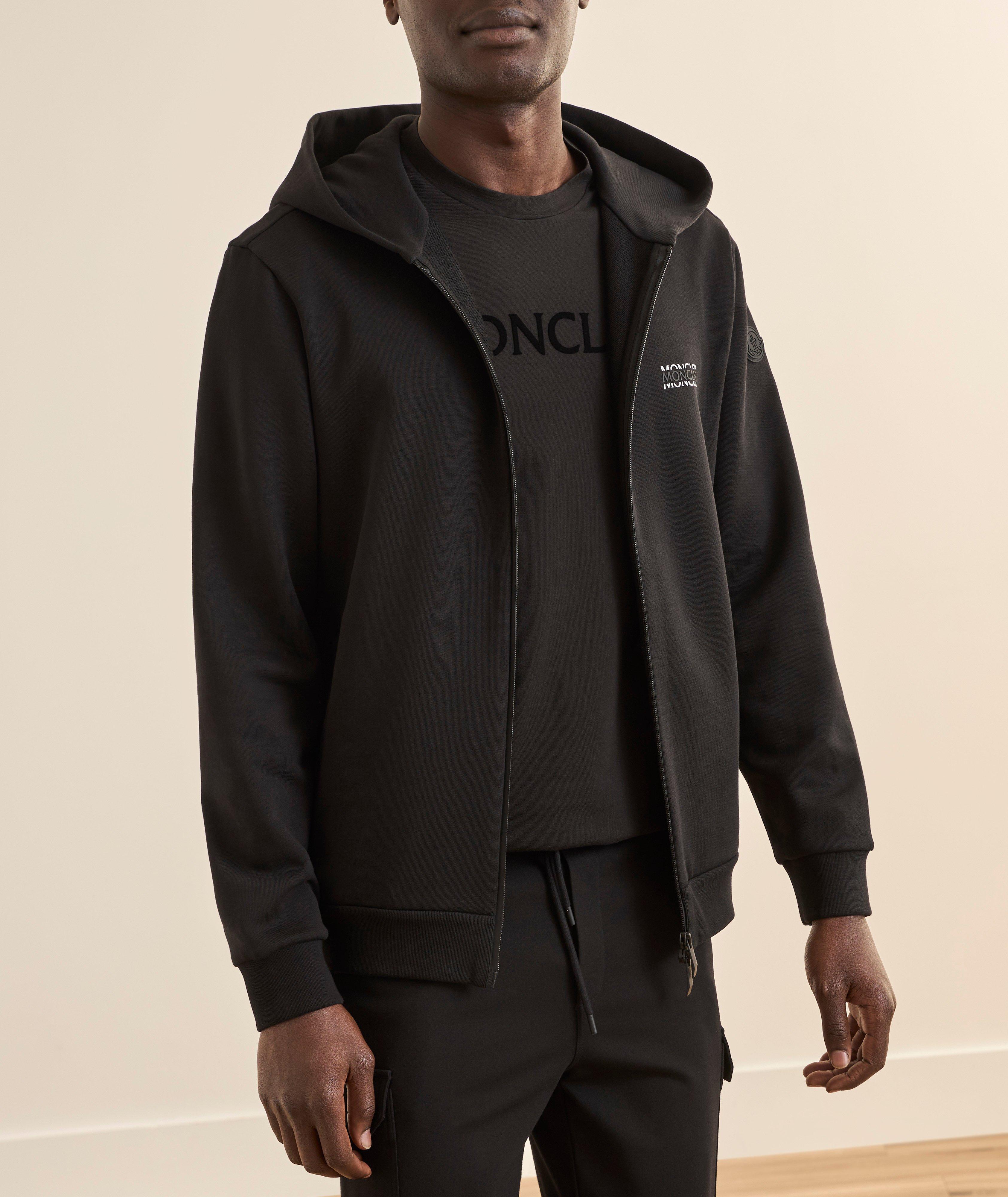 Logo Cotton Fleece Zipped Hooded Sweater  image 1