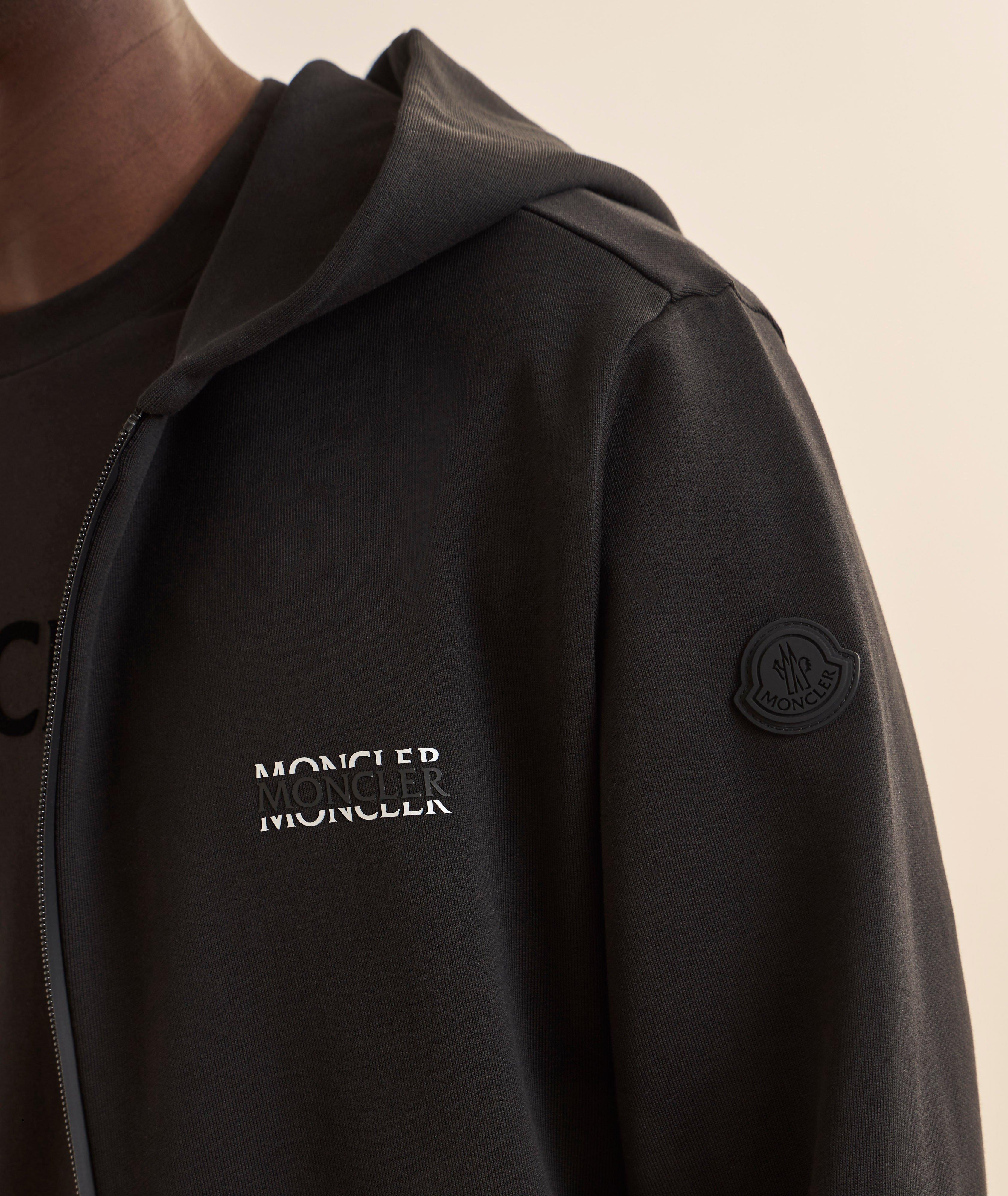 Logo Cotton Fleece Zipped Hooded Sweater  image 3