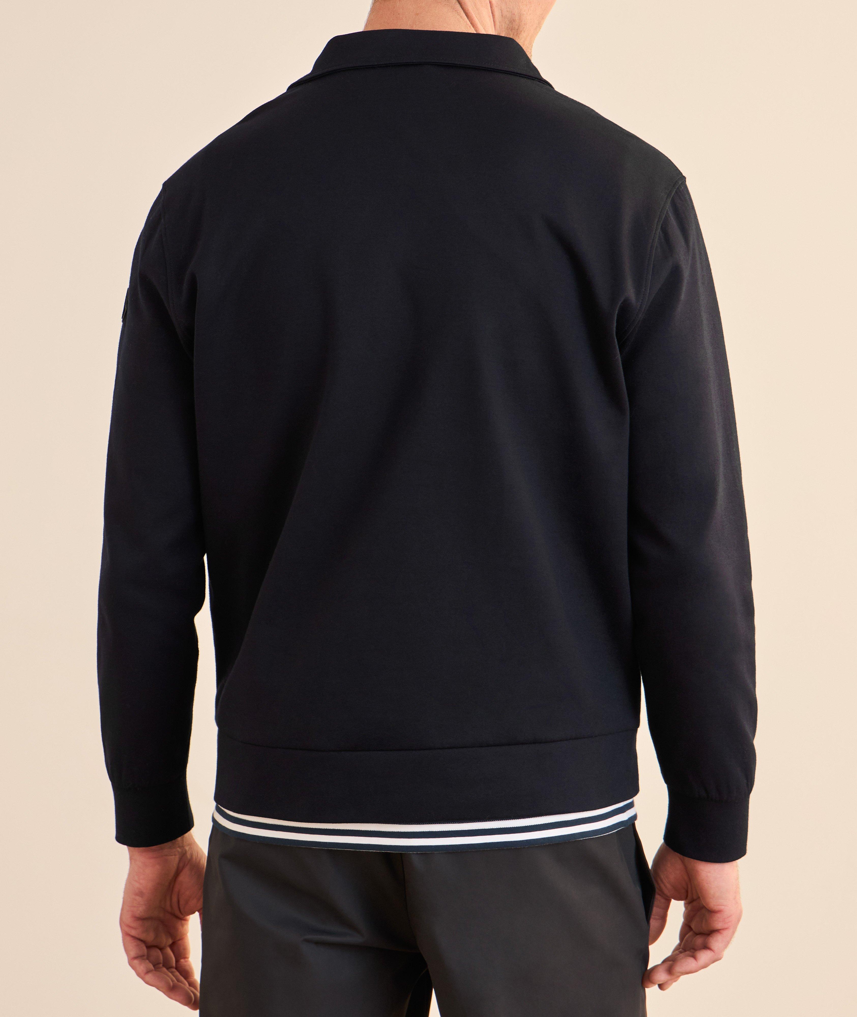 Leather-Trim Quarter-Zip Polo image 2