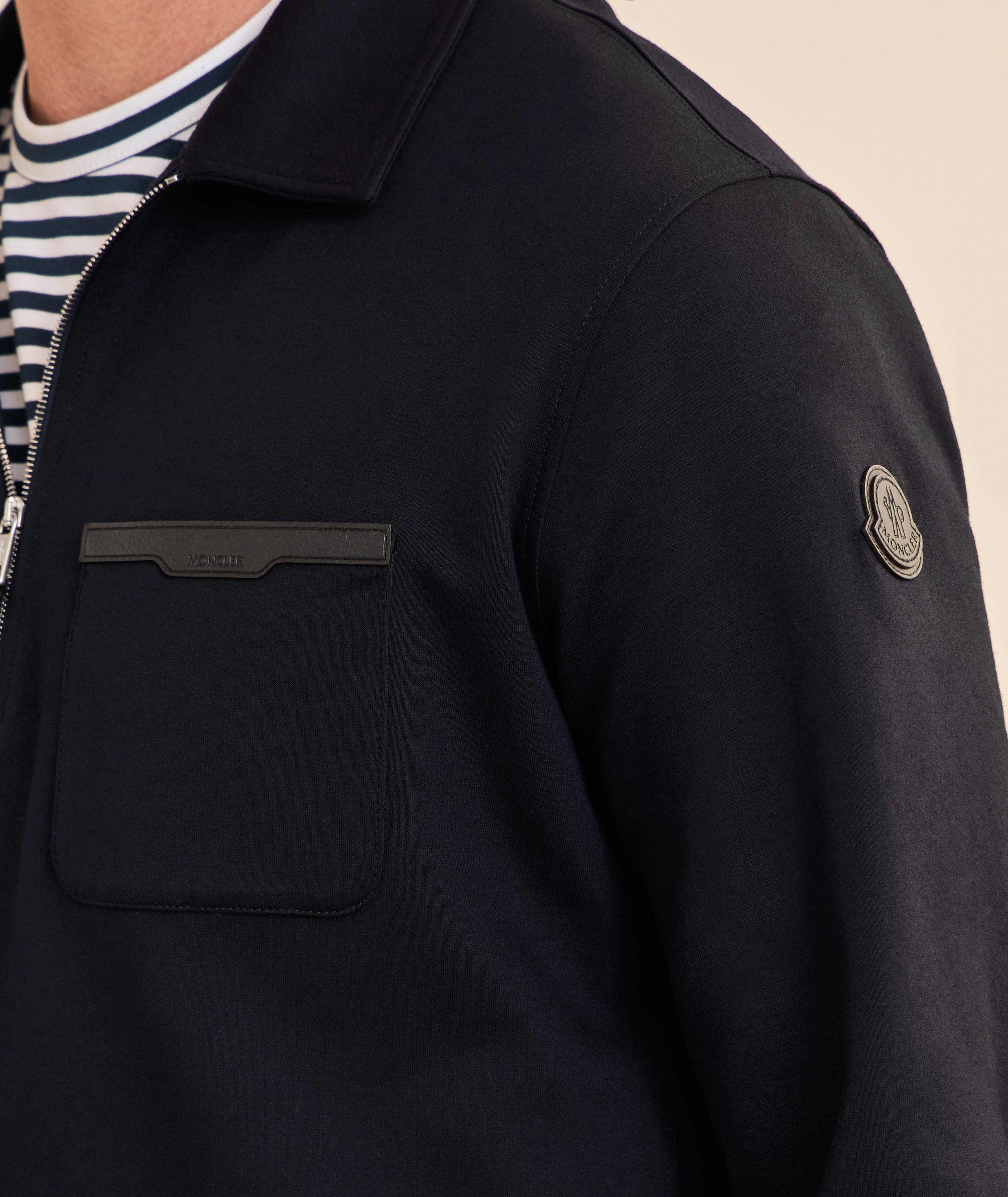 Leather-Trim Quarter-Zip Polo image 3