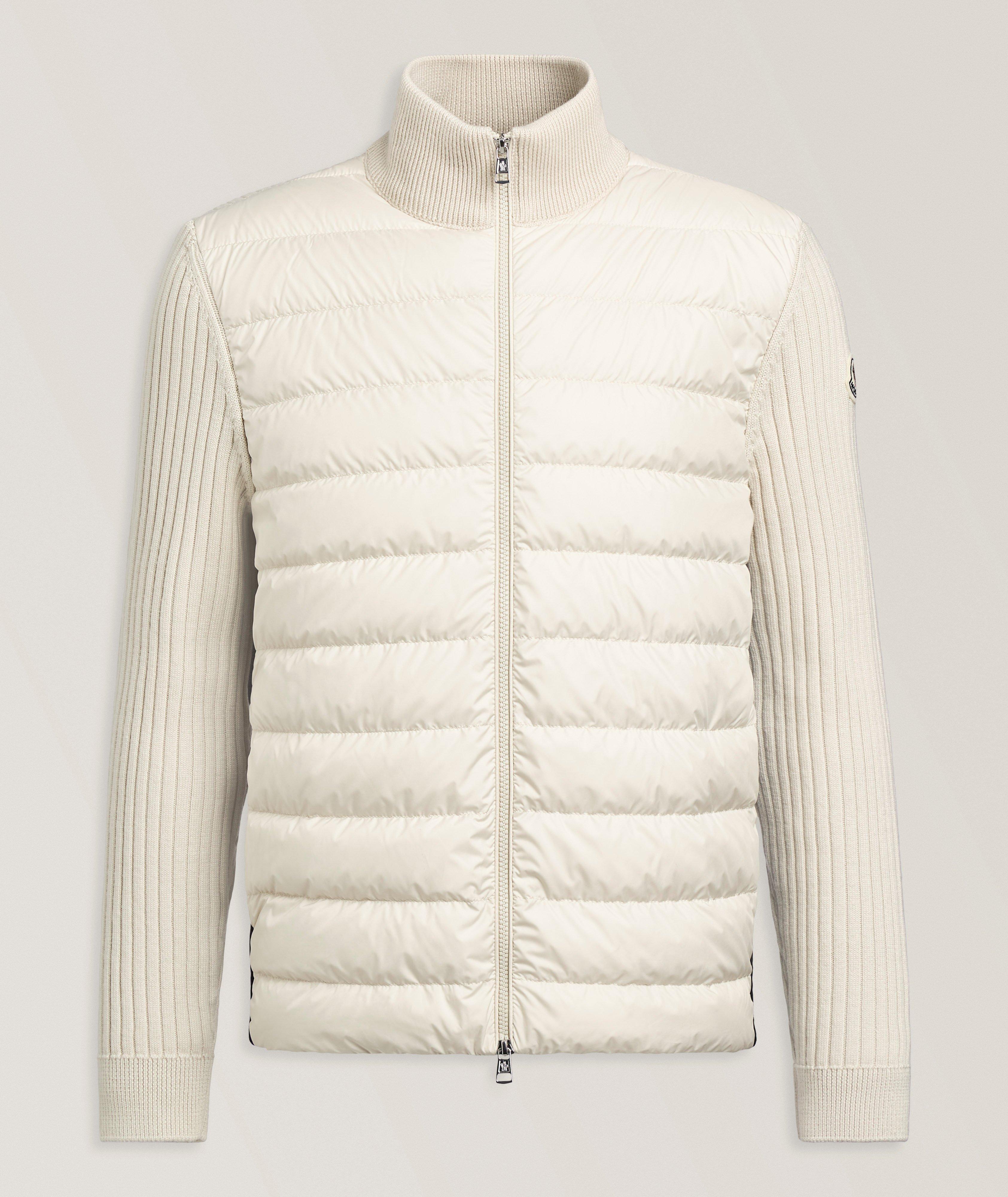Moncler Cardigan zippé laine rembourré