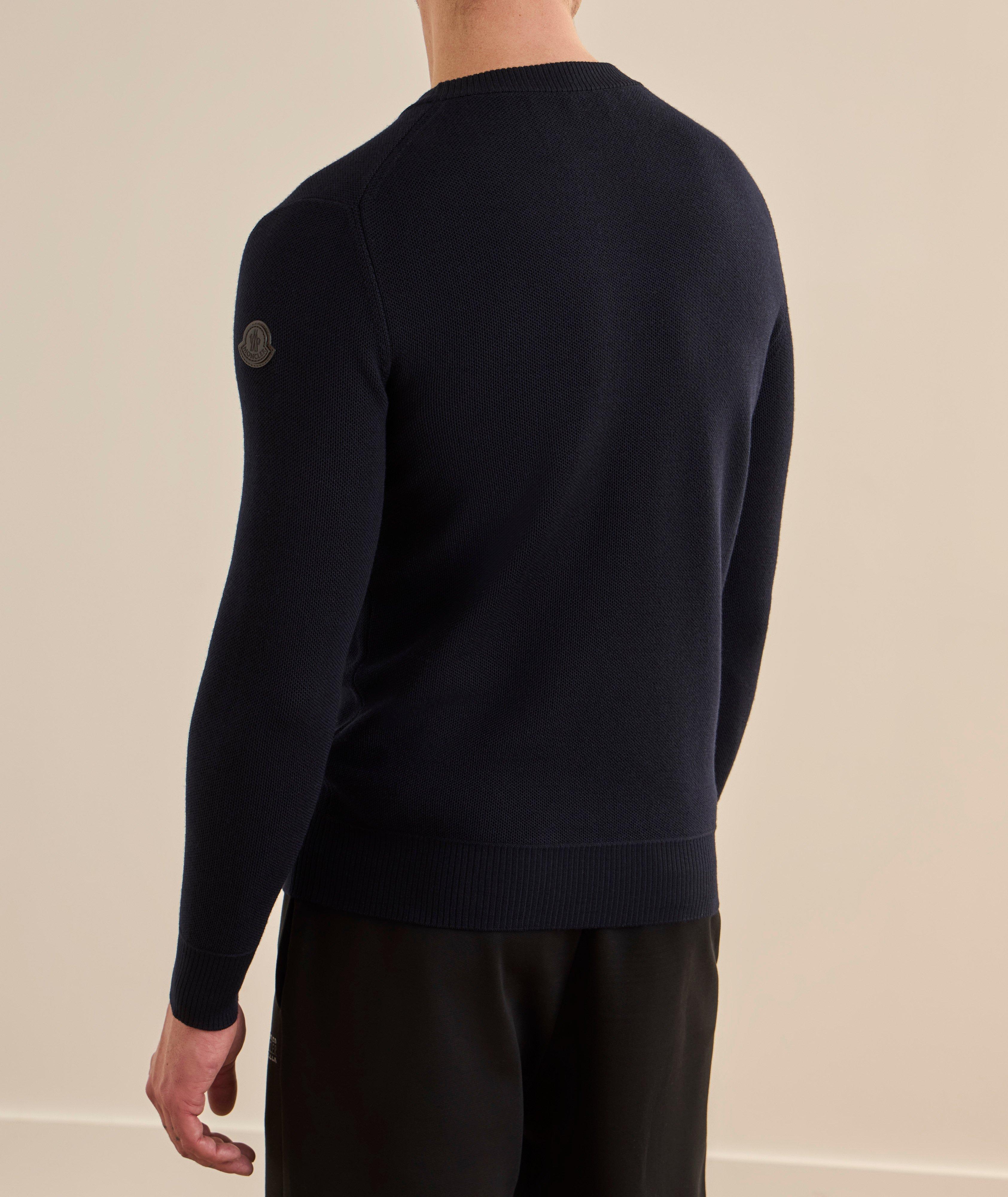 Leather Logo Wool Sweater image 2