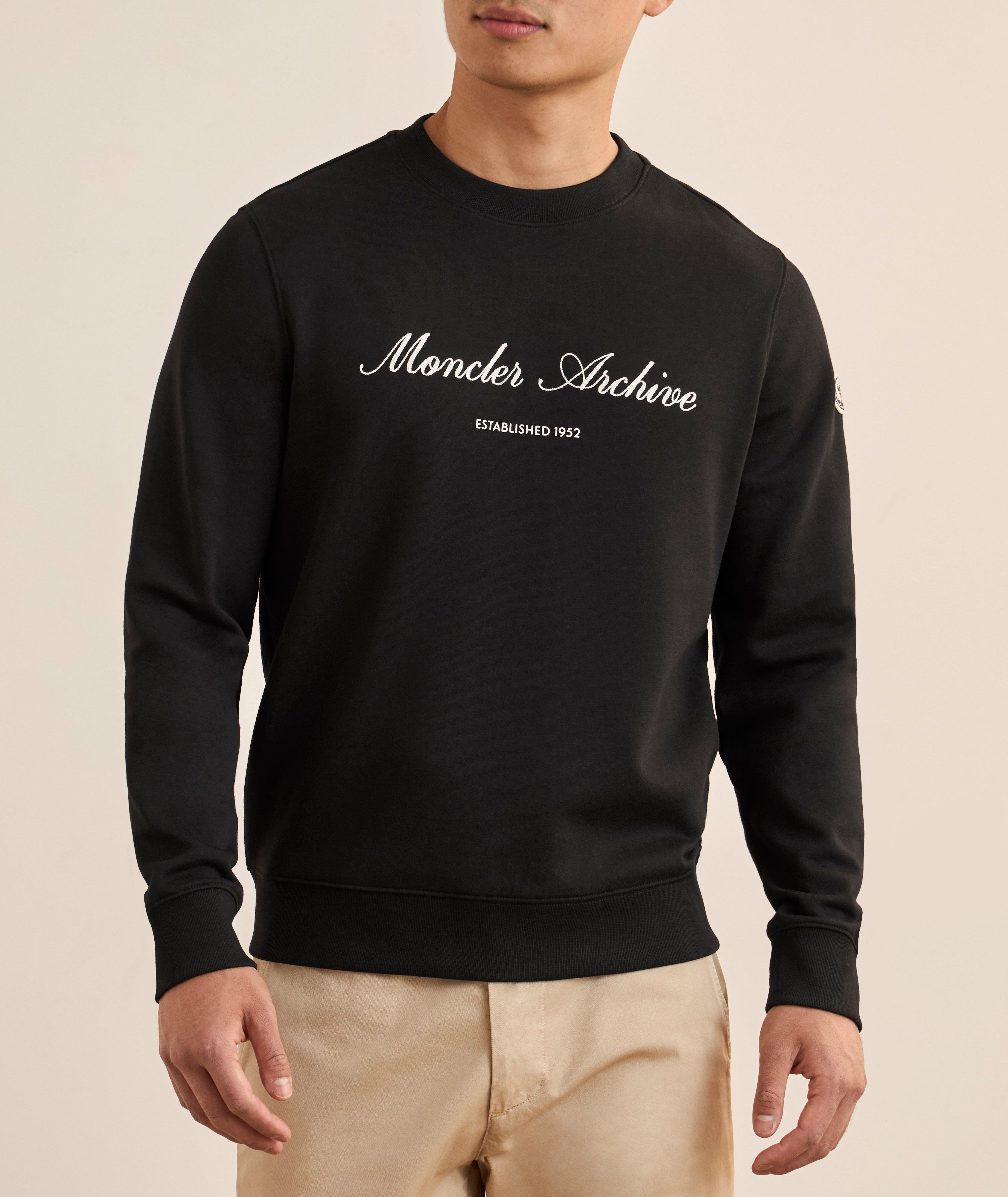 Embroidered Logo Cotton-Blend Sweatshirt  image 1