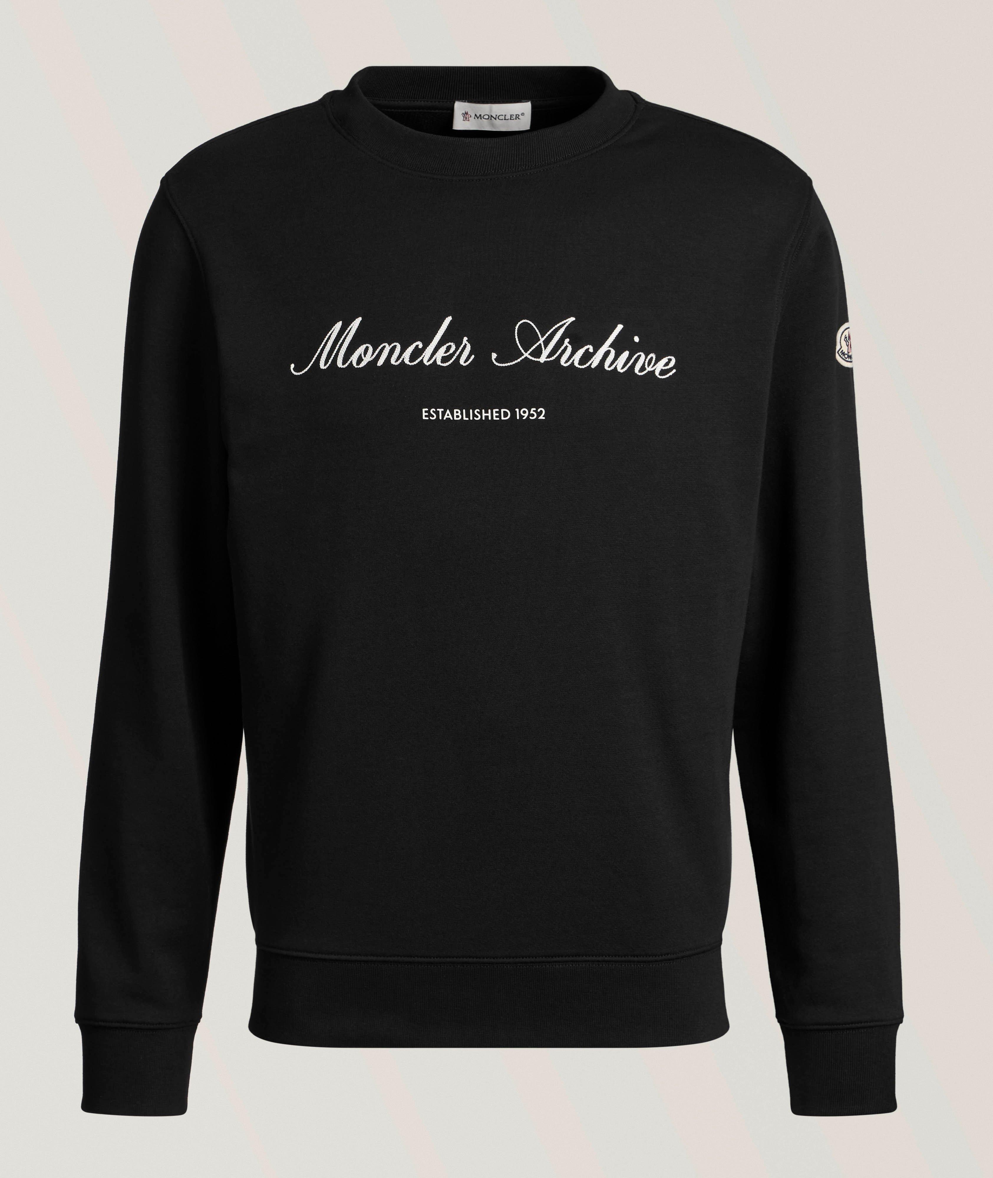 Sweatshirt coton mélangé logo brodé image 0