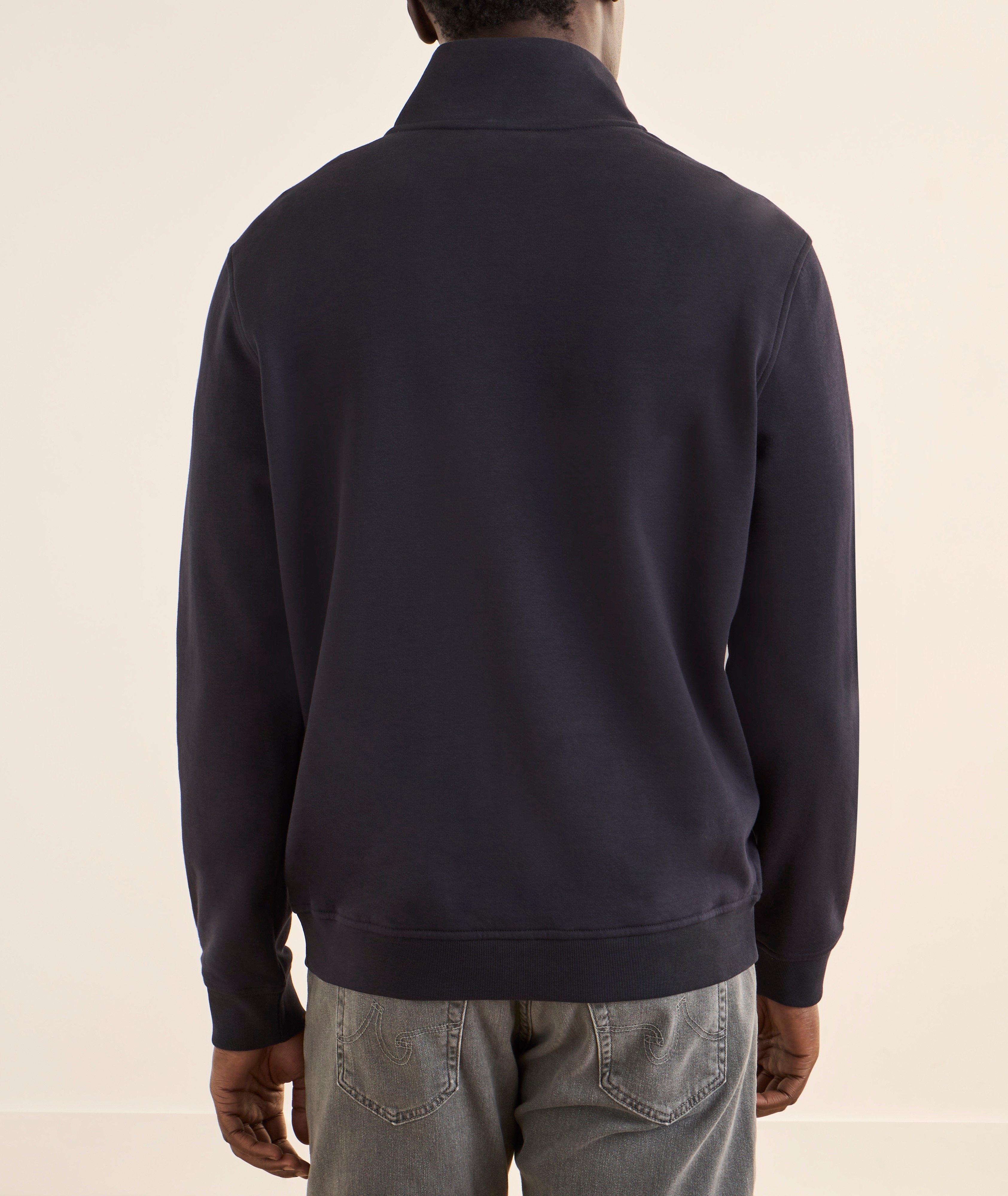 Cotton-Blend Quarter-Zip Sweatshirt  image 2