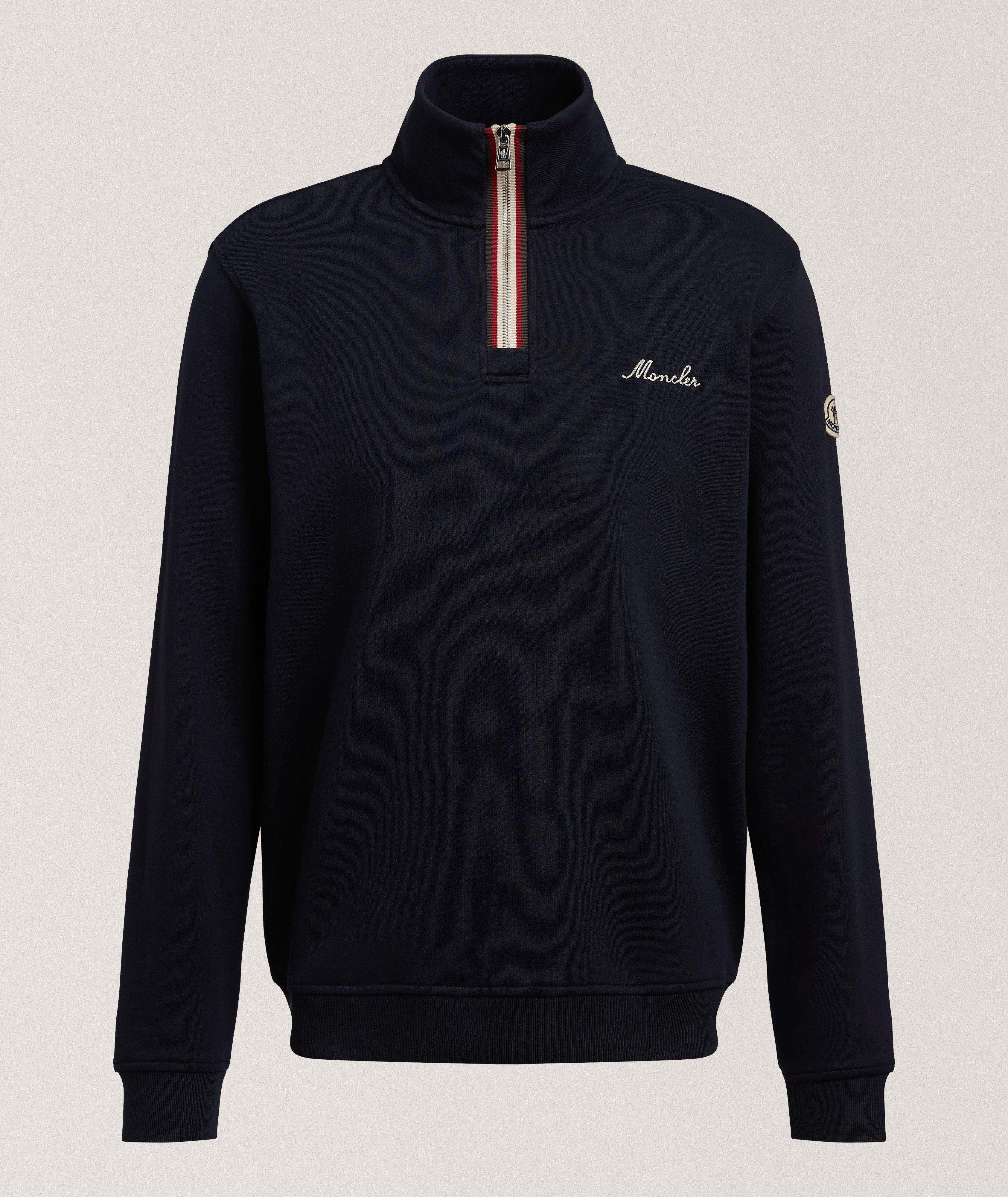 Cotton-Blend Quarter-Zip Sweatshirt  image 0