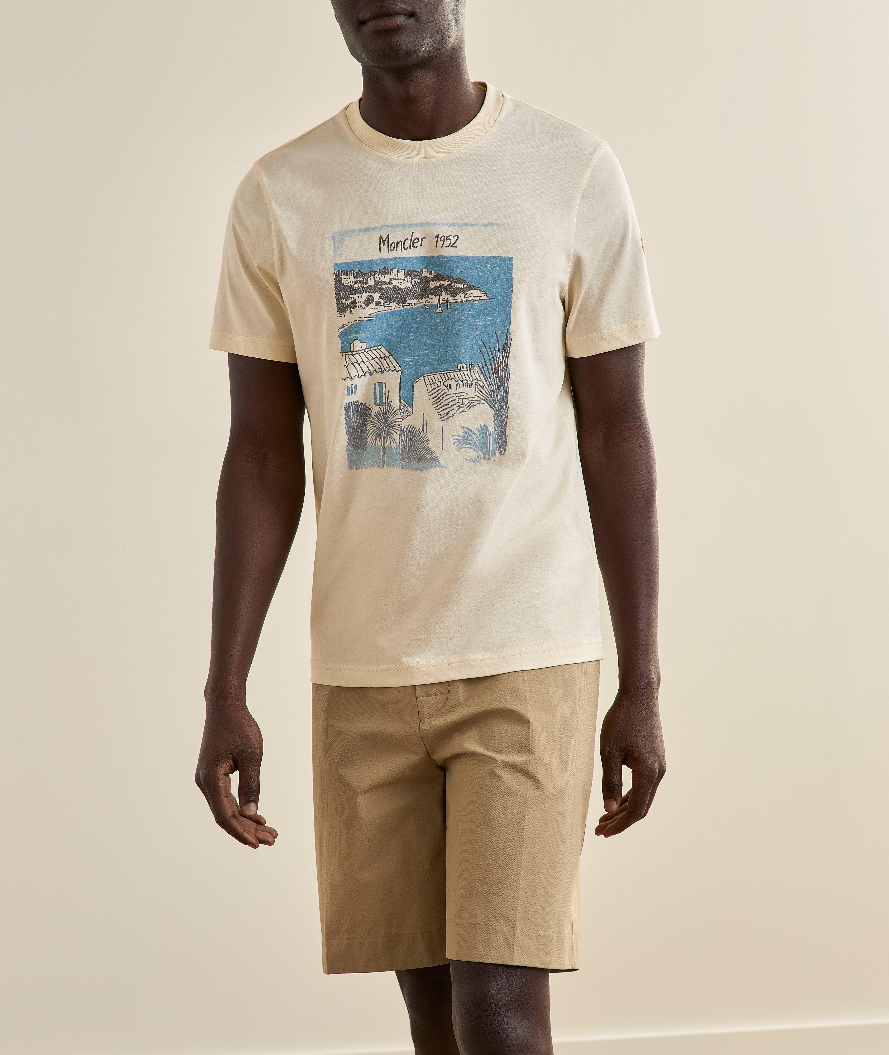 Seaside Print Cotton T-Shirt image 1