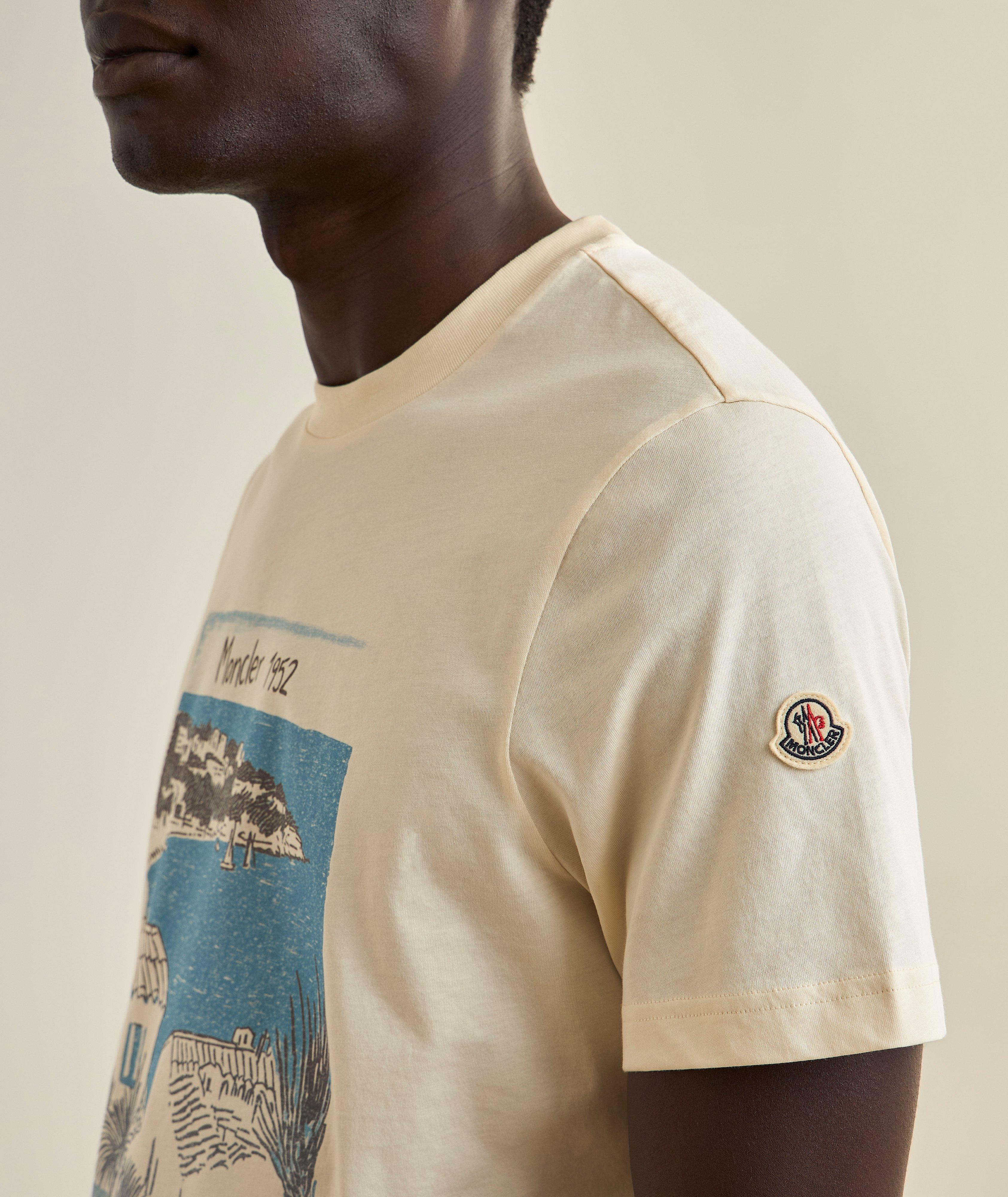 Seaside Print Cotton T-Shirt image 3