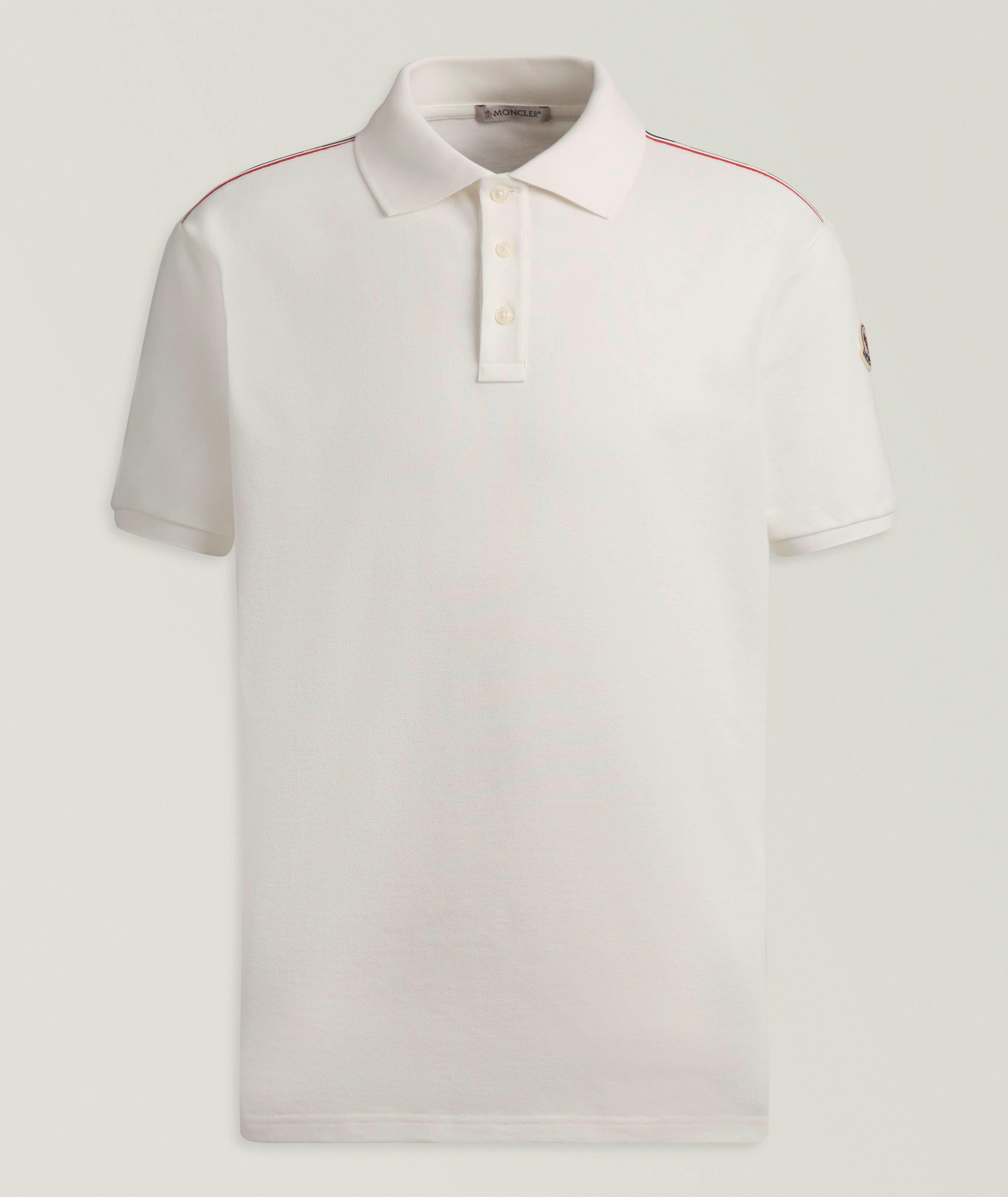 Moncler Polo coton piqué bordures-tricolores