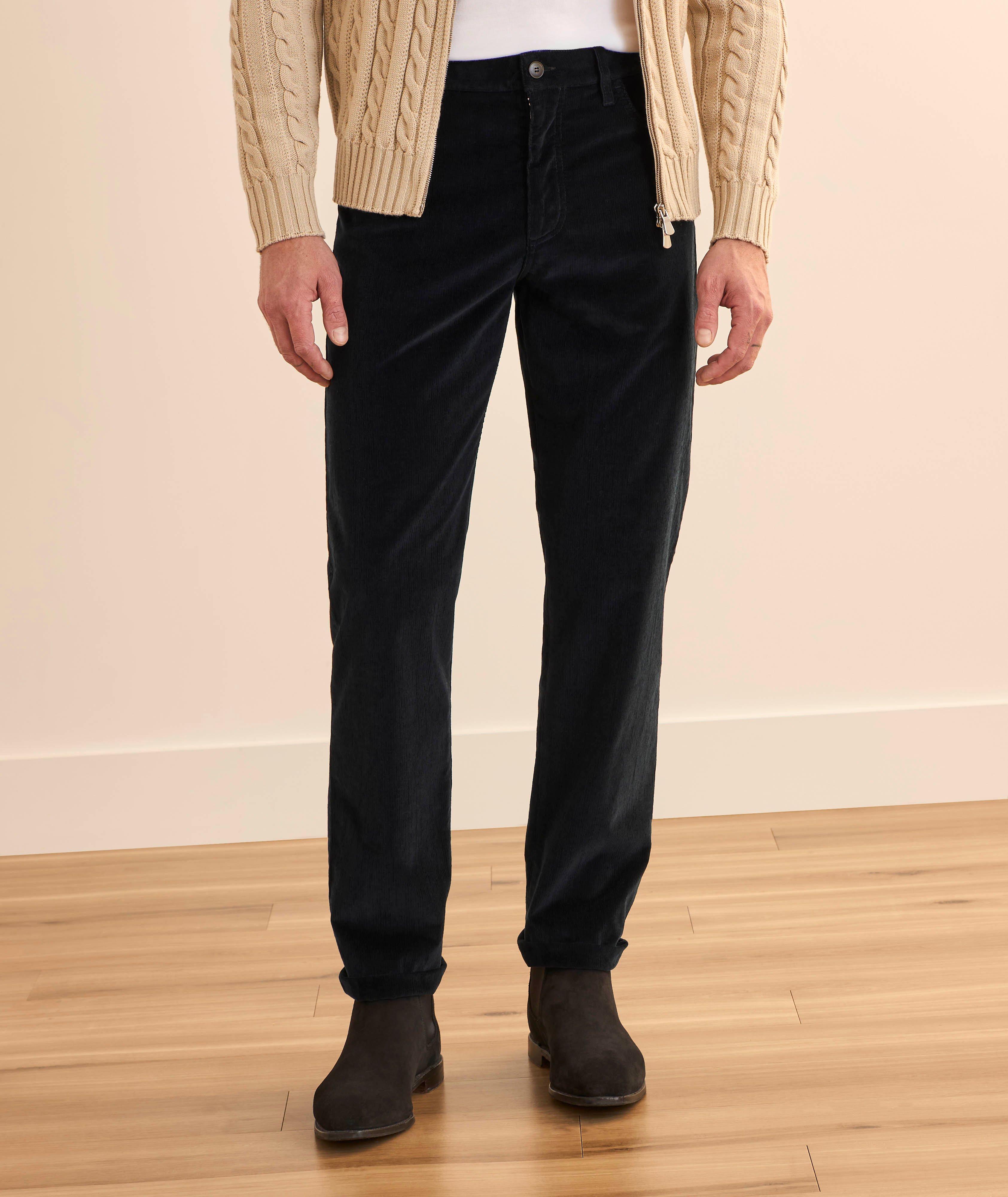 Pantalon en velours côtelé à côtes fines image 1