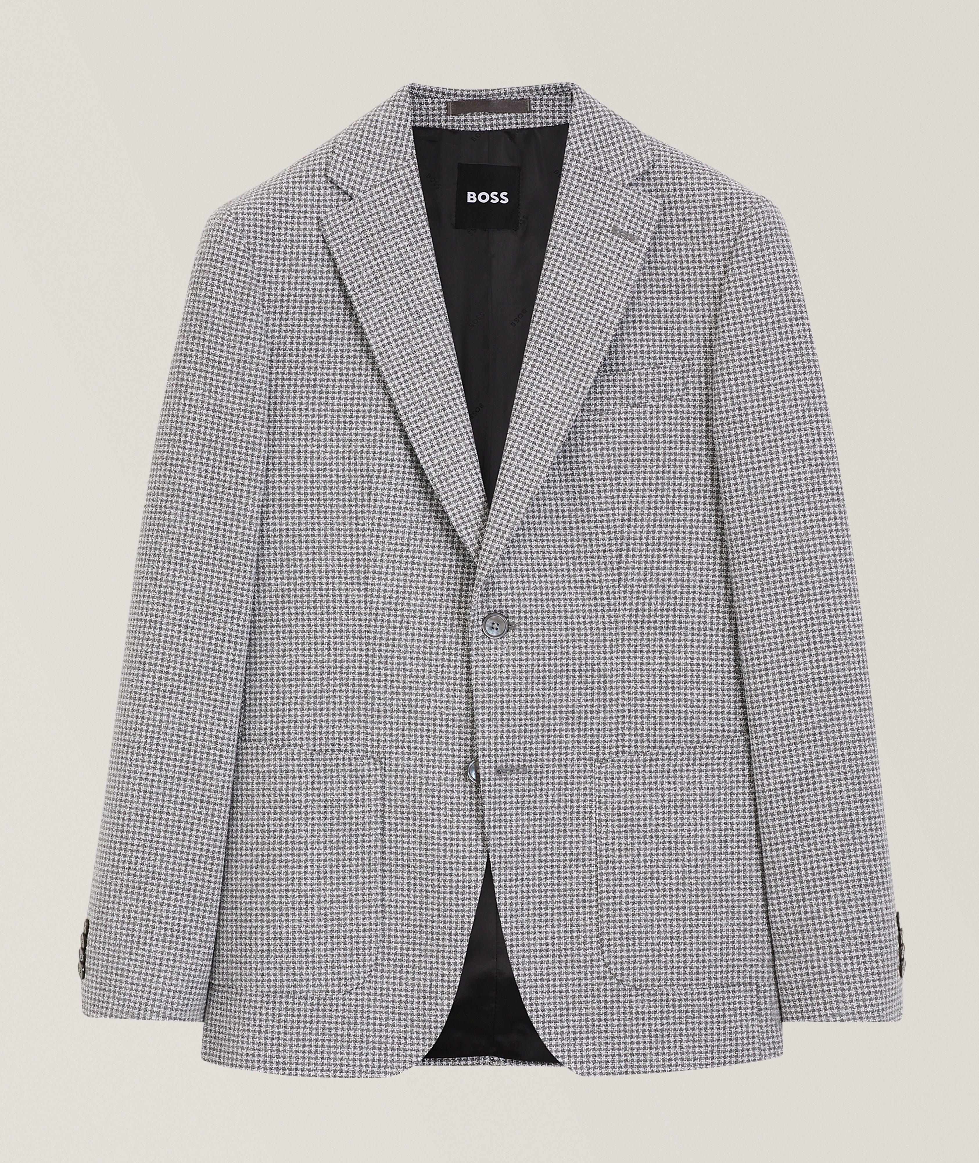 BOSS Veston sport micro-pied-de-poule coupe-ajustée Hutson 