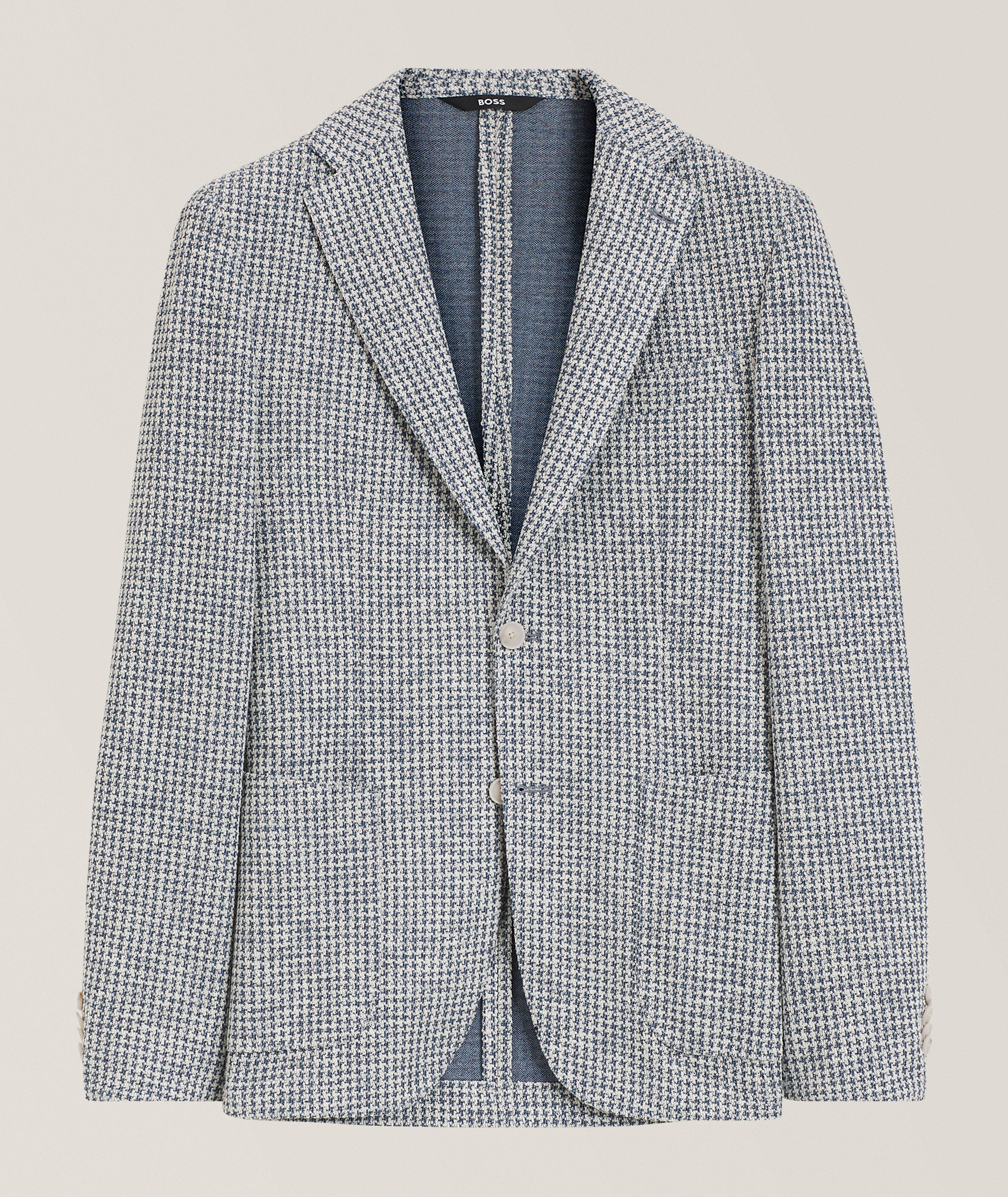 参42,900円】パーリーゲイツ サントーニ ストレッチ ハニカムジャケット ４ BOSS Hanry Houndstooth Cotton-Blend Sport Jacket | Sport Jackets