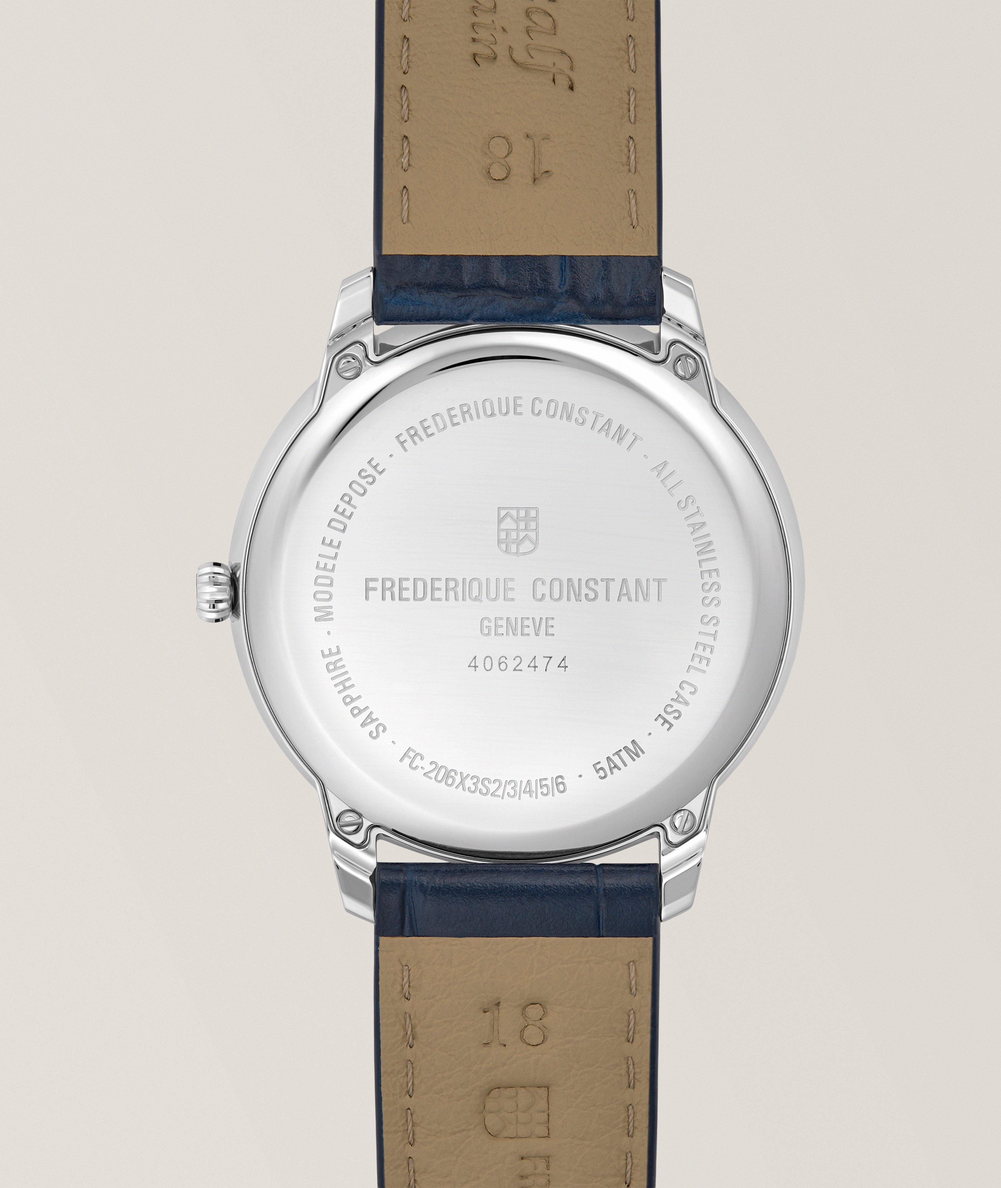 Montre Classics Moneta phase de lune cuir image 1