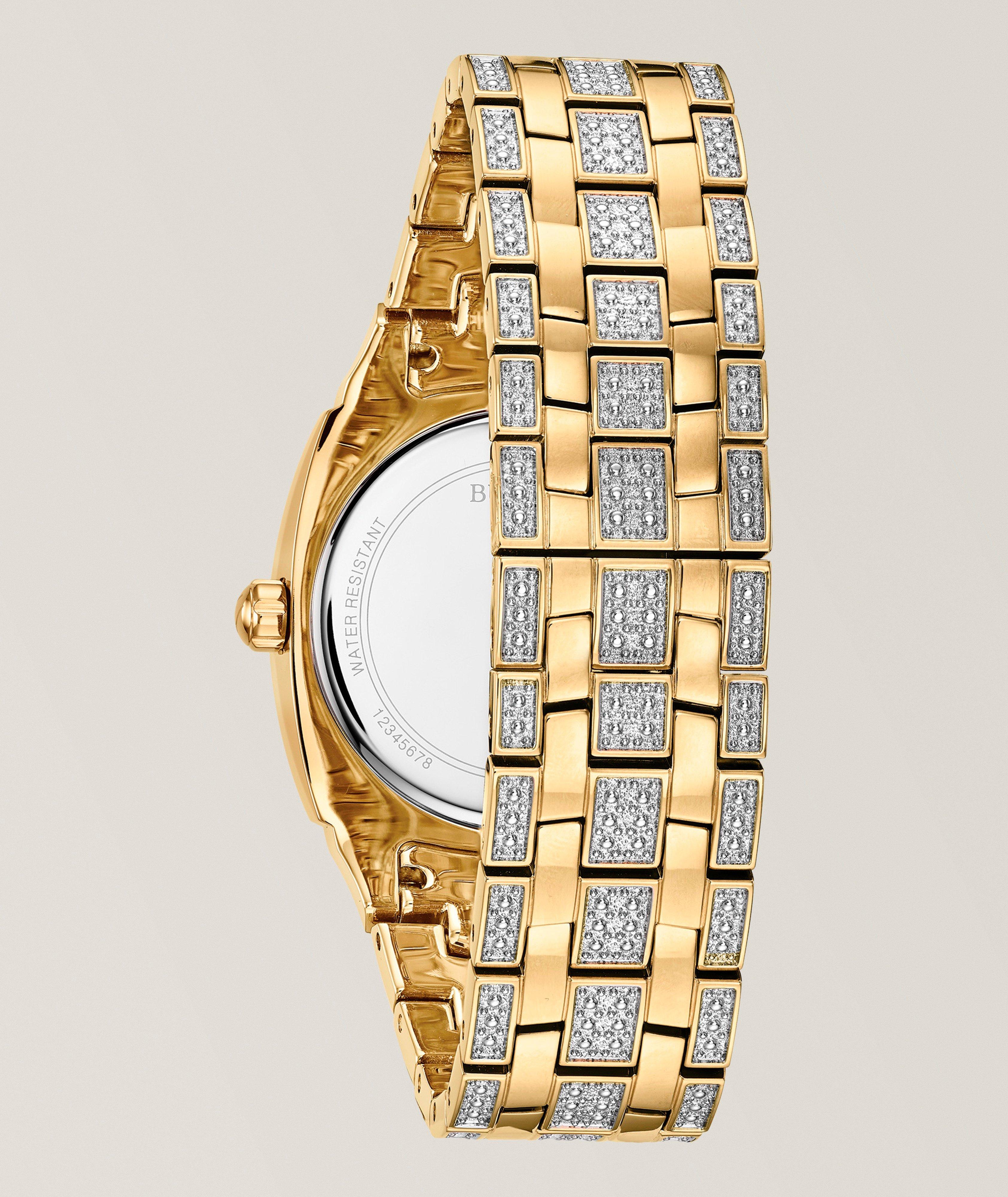 BUL QRTZ 40MM 2TN STNLSS STL & BRCLT CRYSTL DIAL image 1