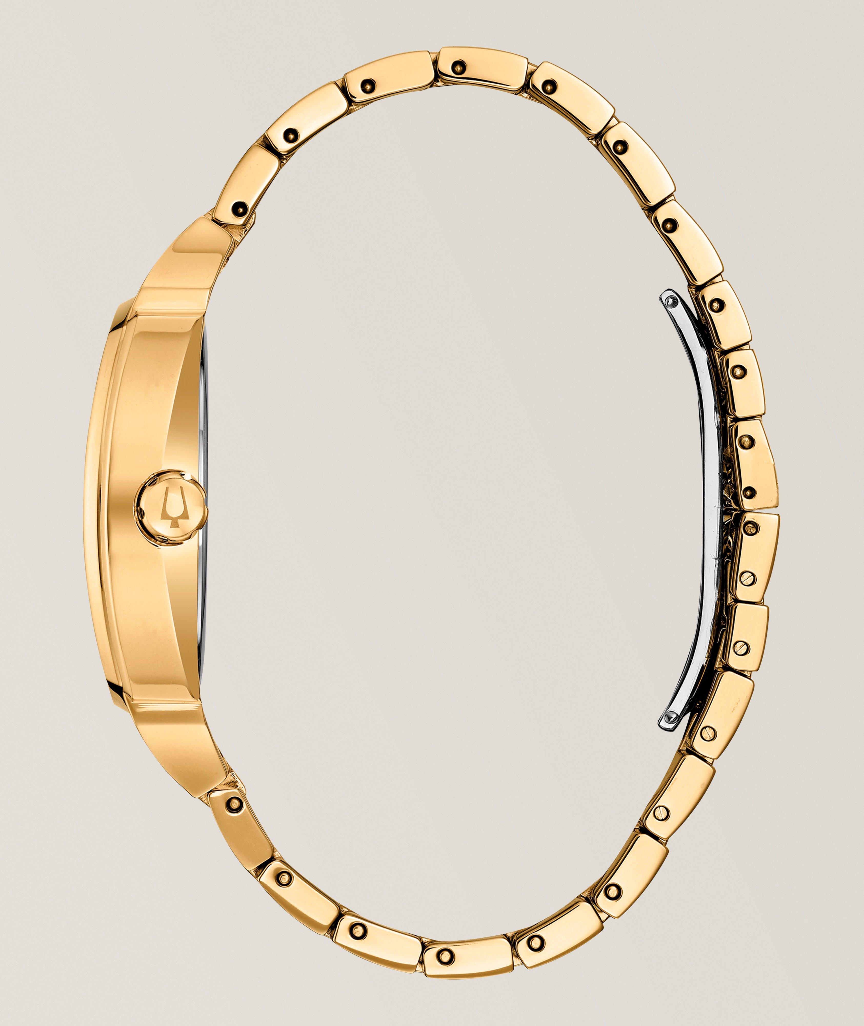 BUL QRTZ 40MM 2TN STNLSS STL & BRCLT CRYSTL DIAL image 2