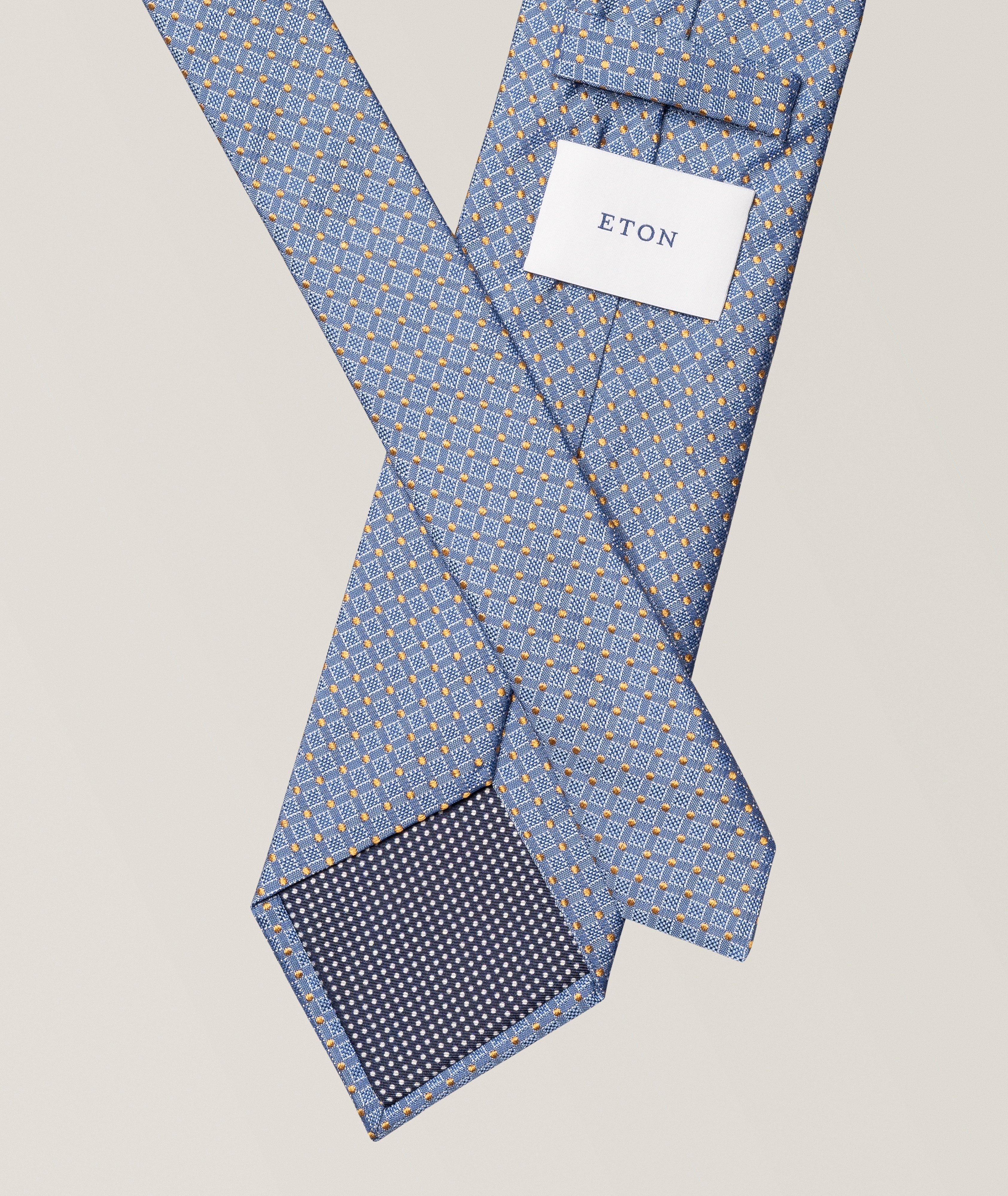 Micro-Geometric Silk Tie image 1