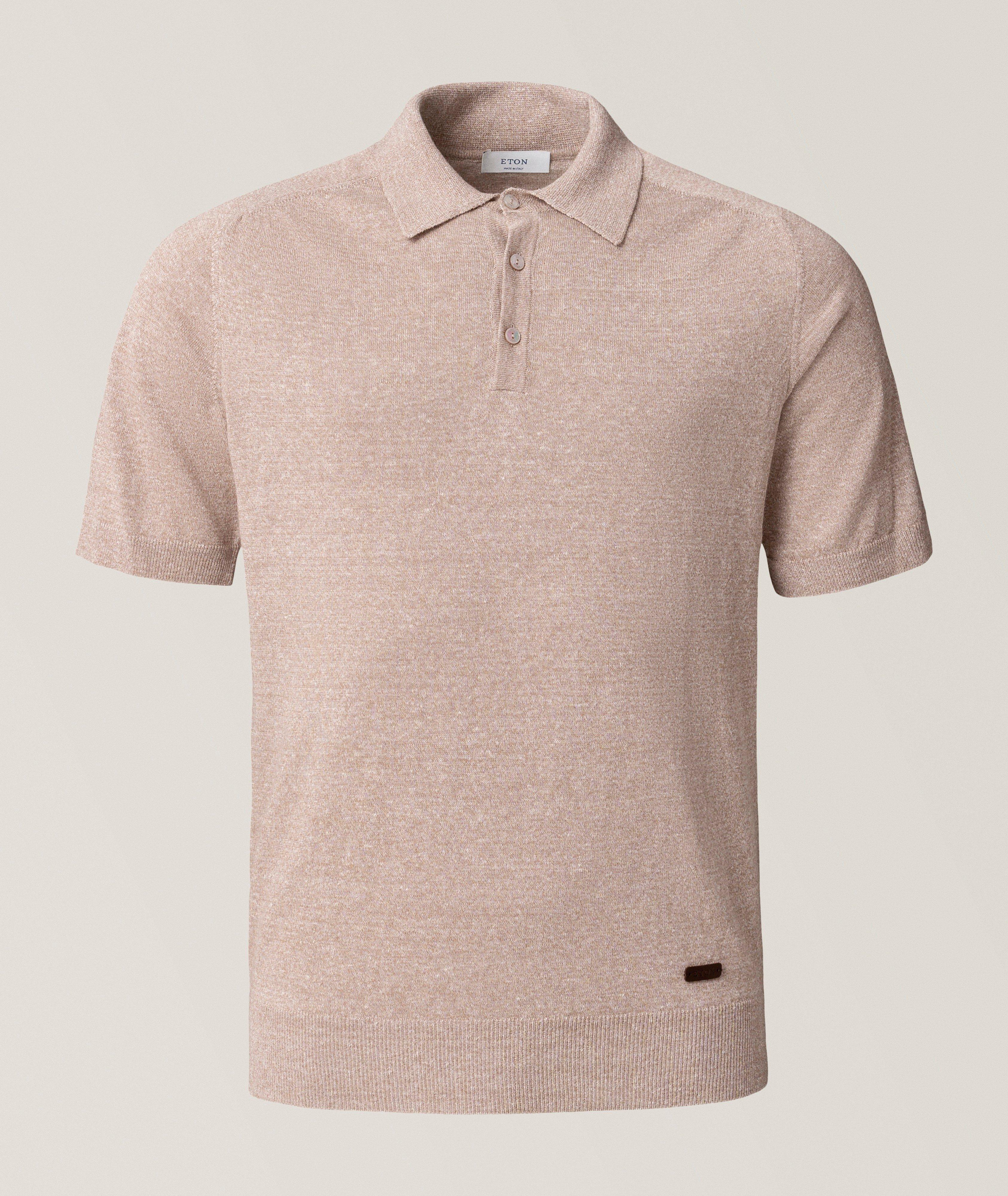 Eton Cotton-Linen Knit Polo