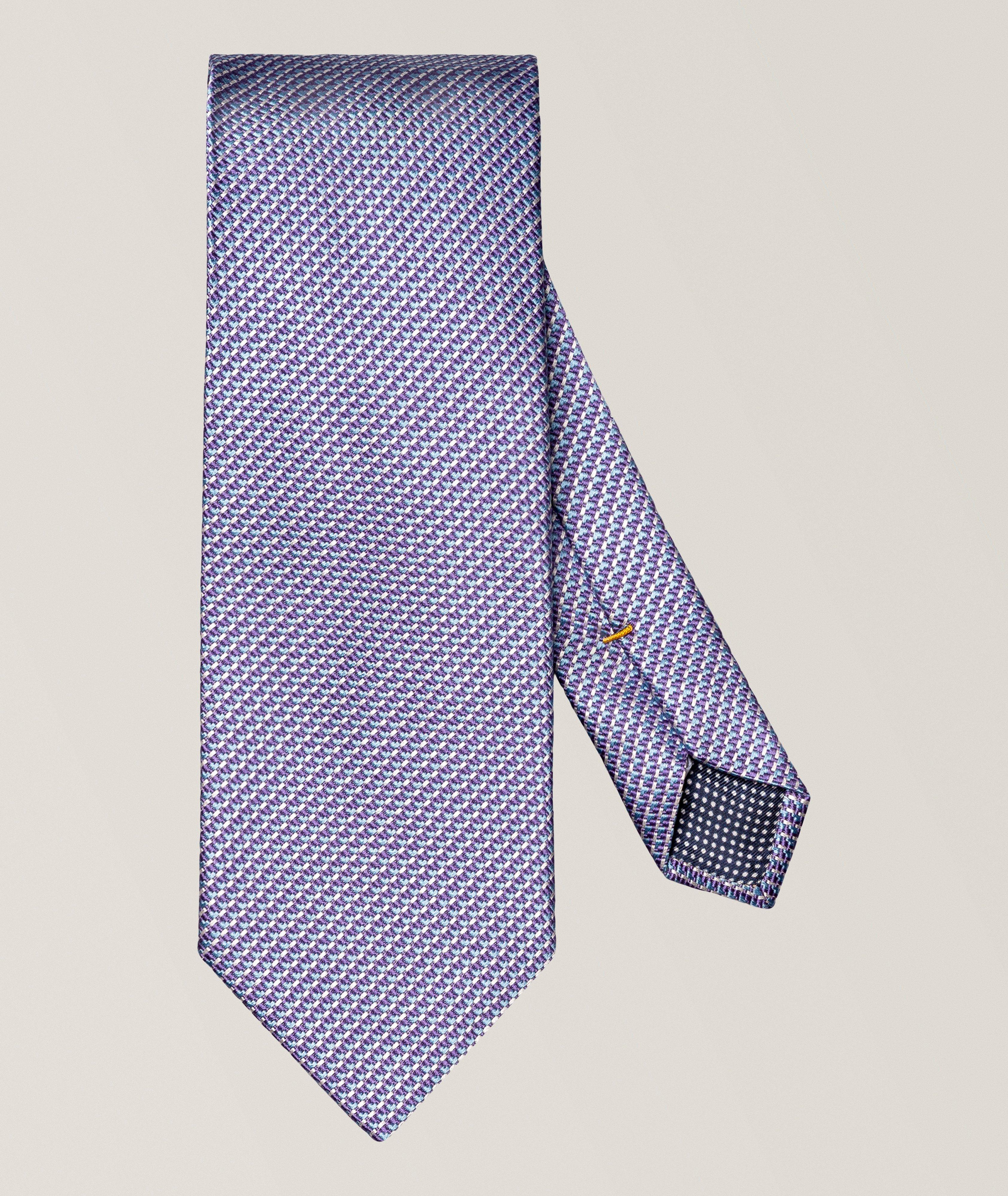 Eton Micro-Neat Silk-Cotton Tie