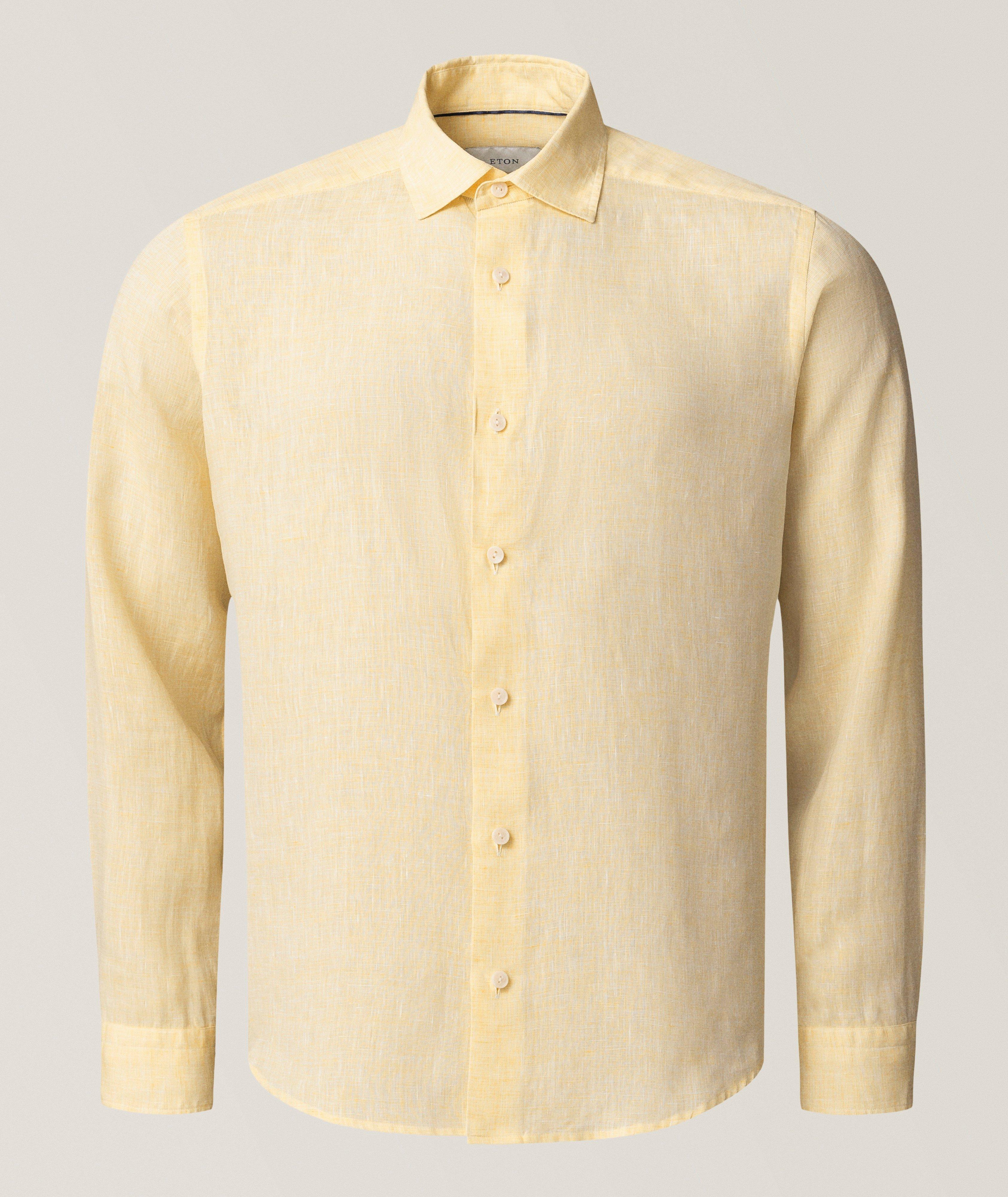 Eton Contemporary-Fit Garment-Dyed Linen Shirt