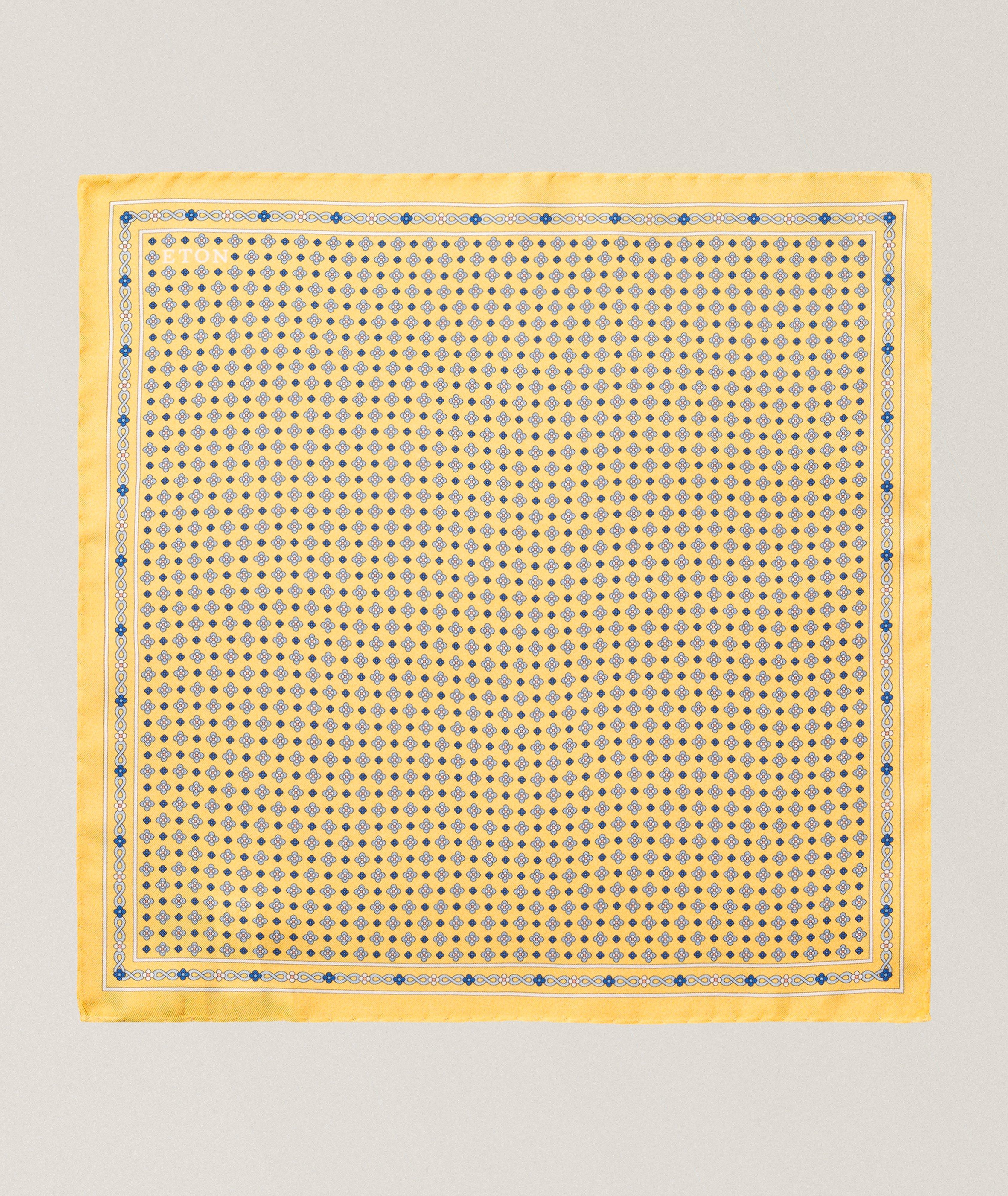 Eton Micro-Floral Silk Pocket Square