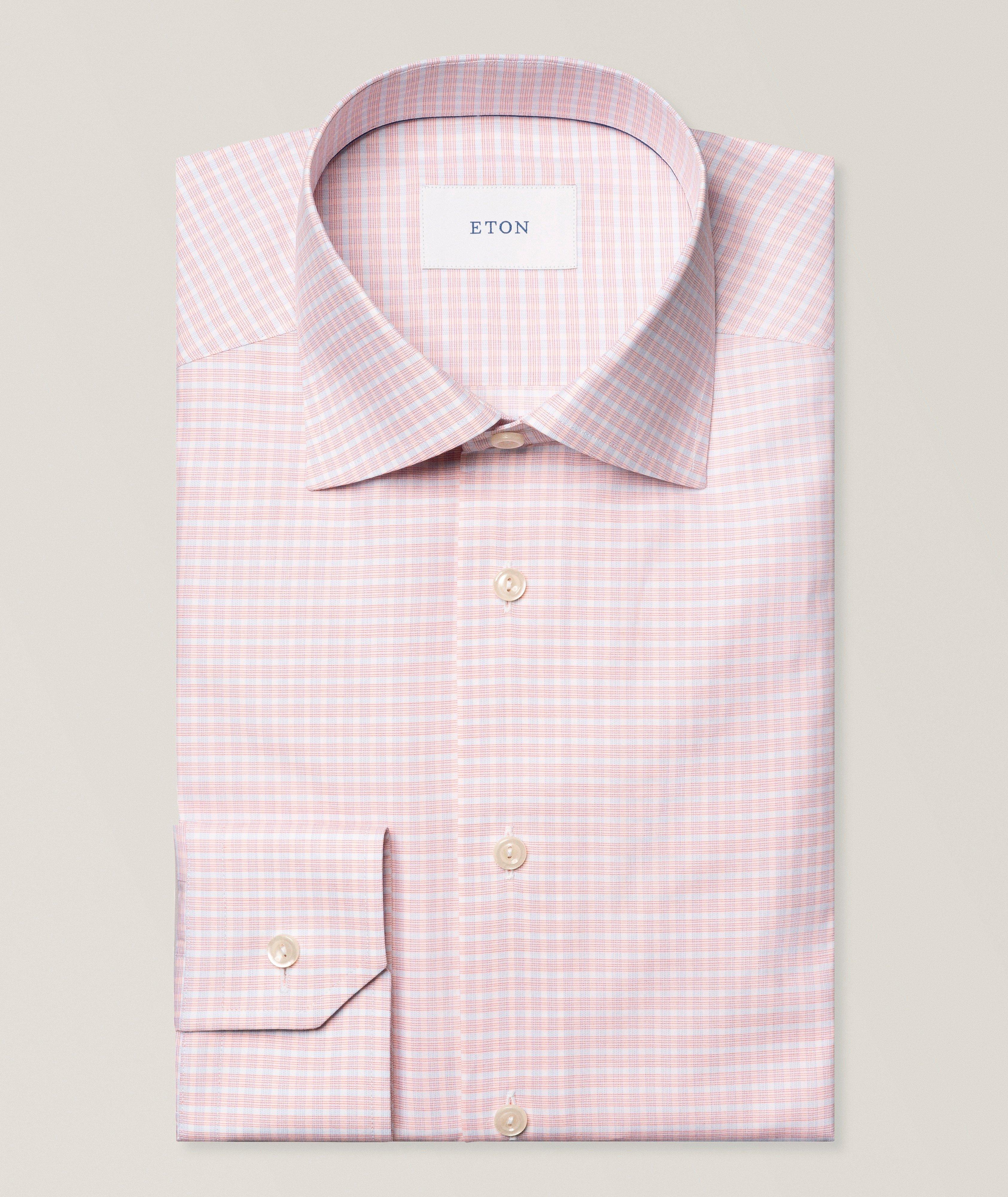Eton Contemporary-Fit Check Twill Dress Shirt