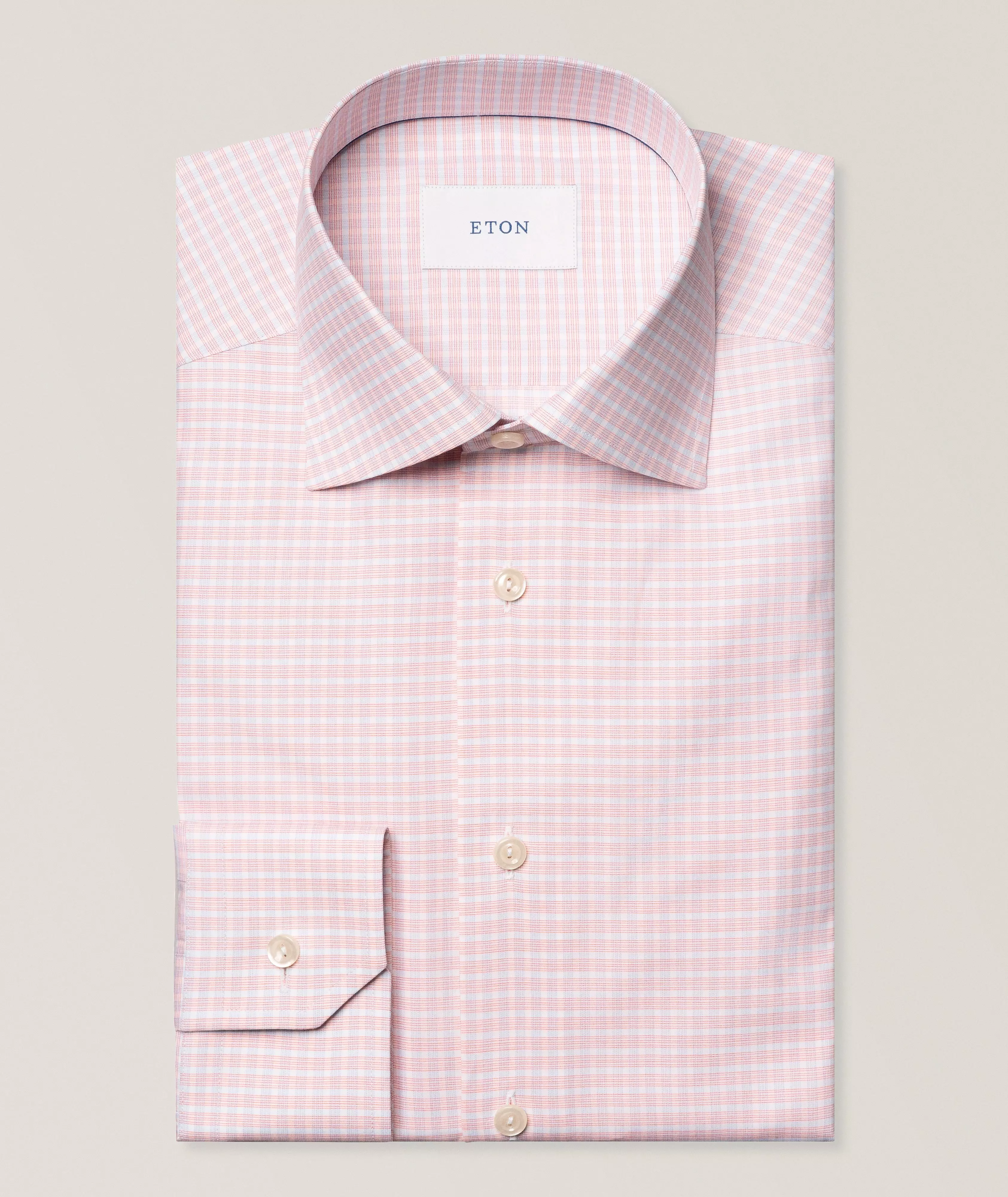 Eton Contemporary-Fit Check Twill Dress Shirt