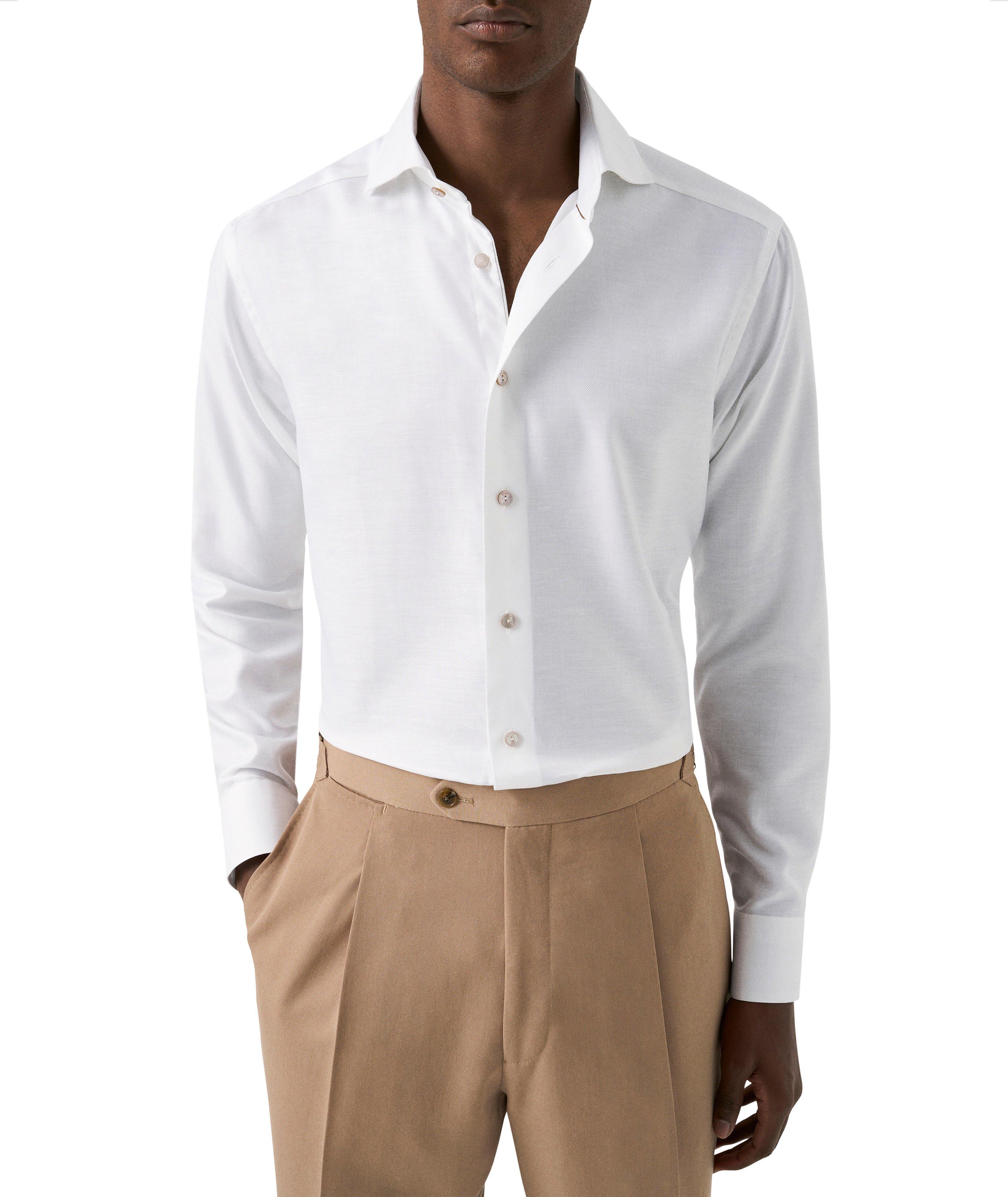 Slim-Fit Semi-Solid Dress Shirt image 1