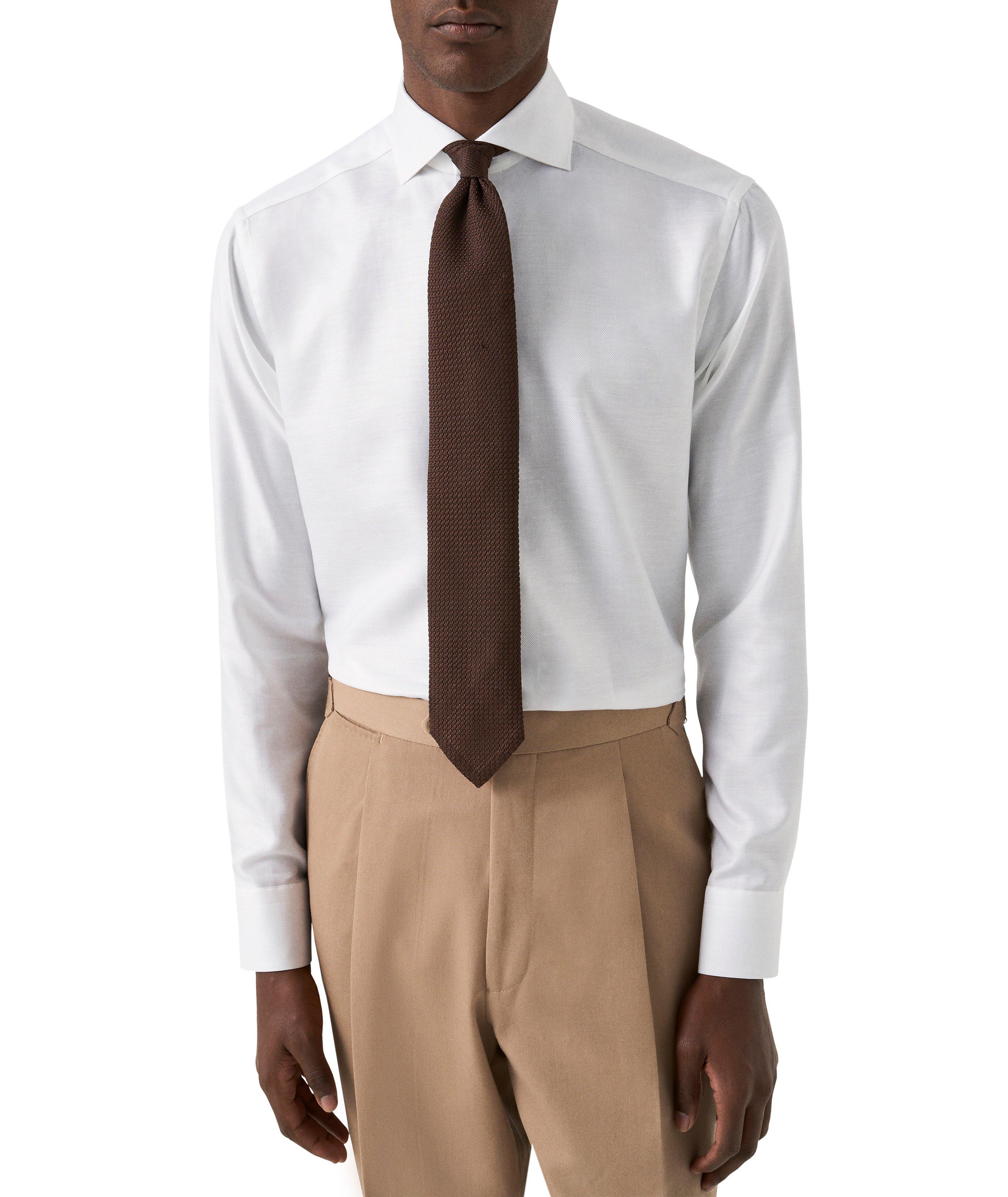 Slim-Fit Semi-Solid Dress Shirt image 5