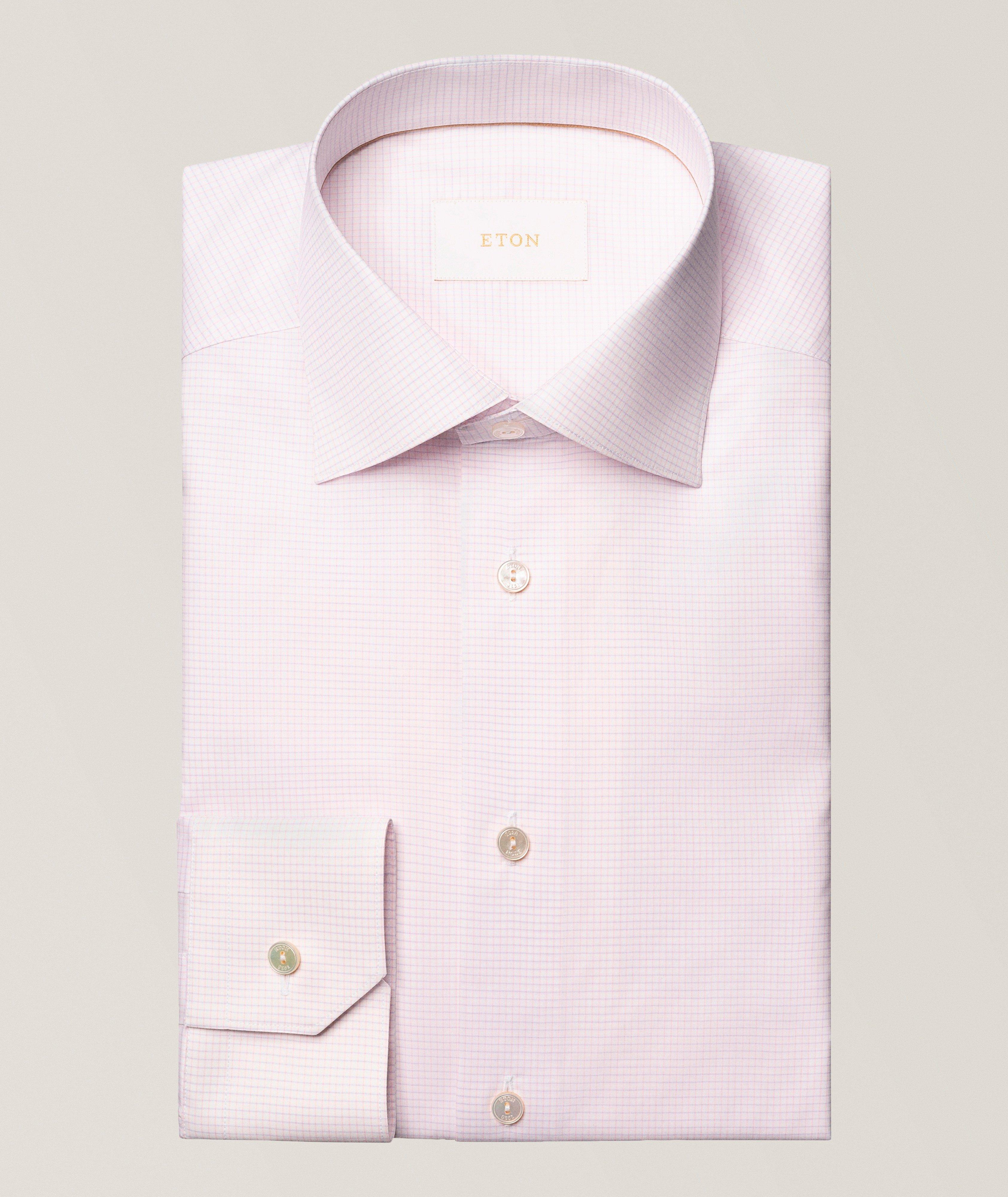 Slim-Fit Micro-Check Supima Cotton Shirt image 0