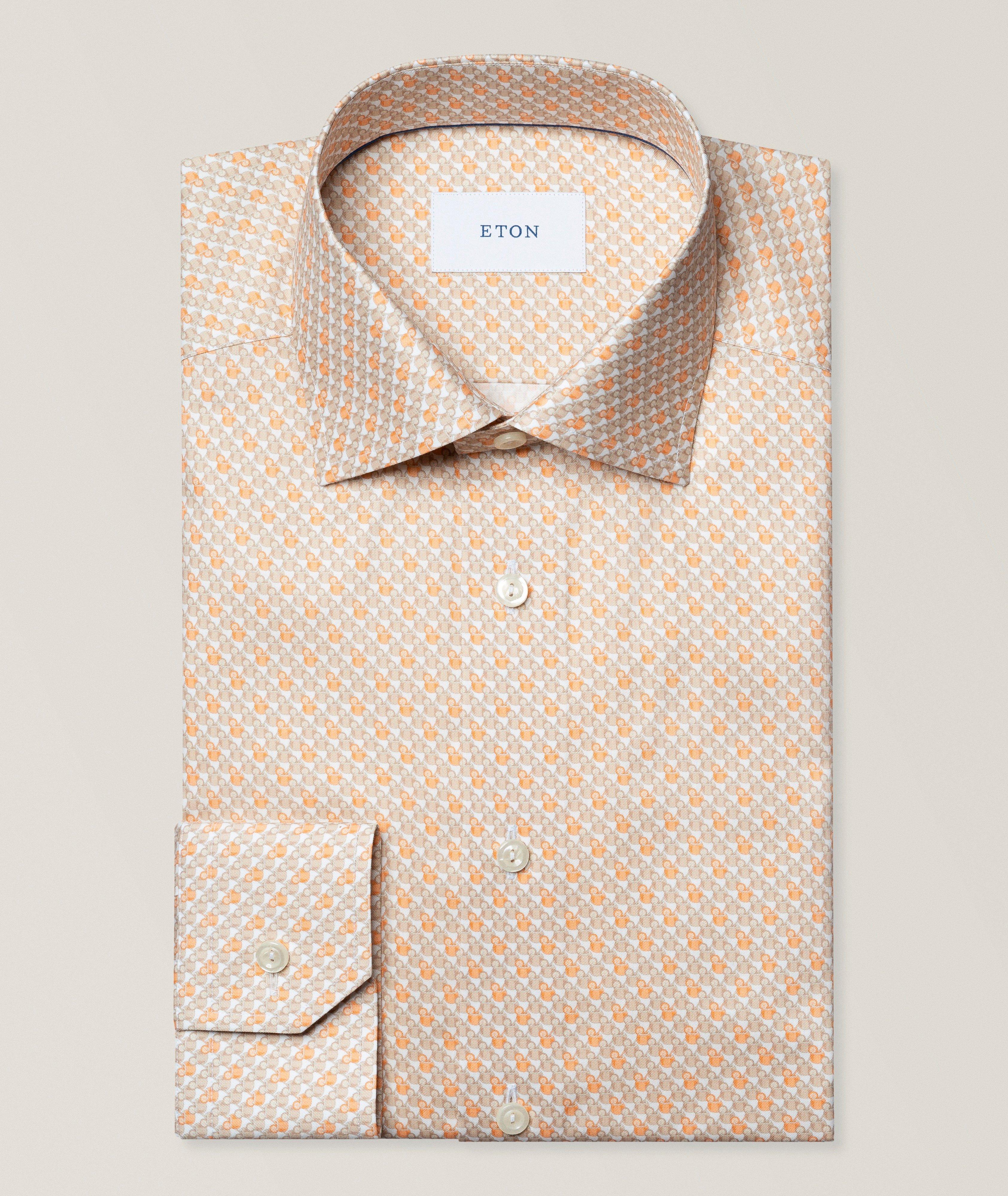 Slim-Fit Printed Signature Twill Shirt image 0