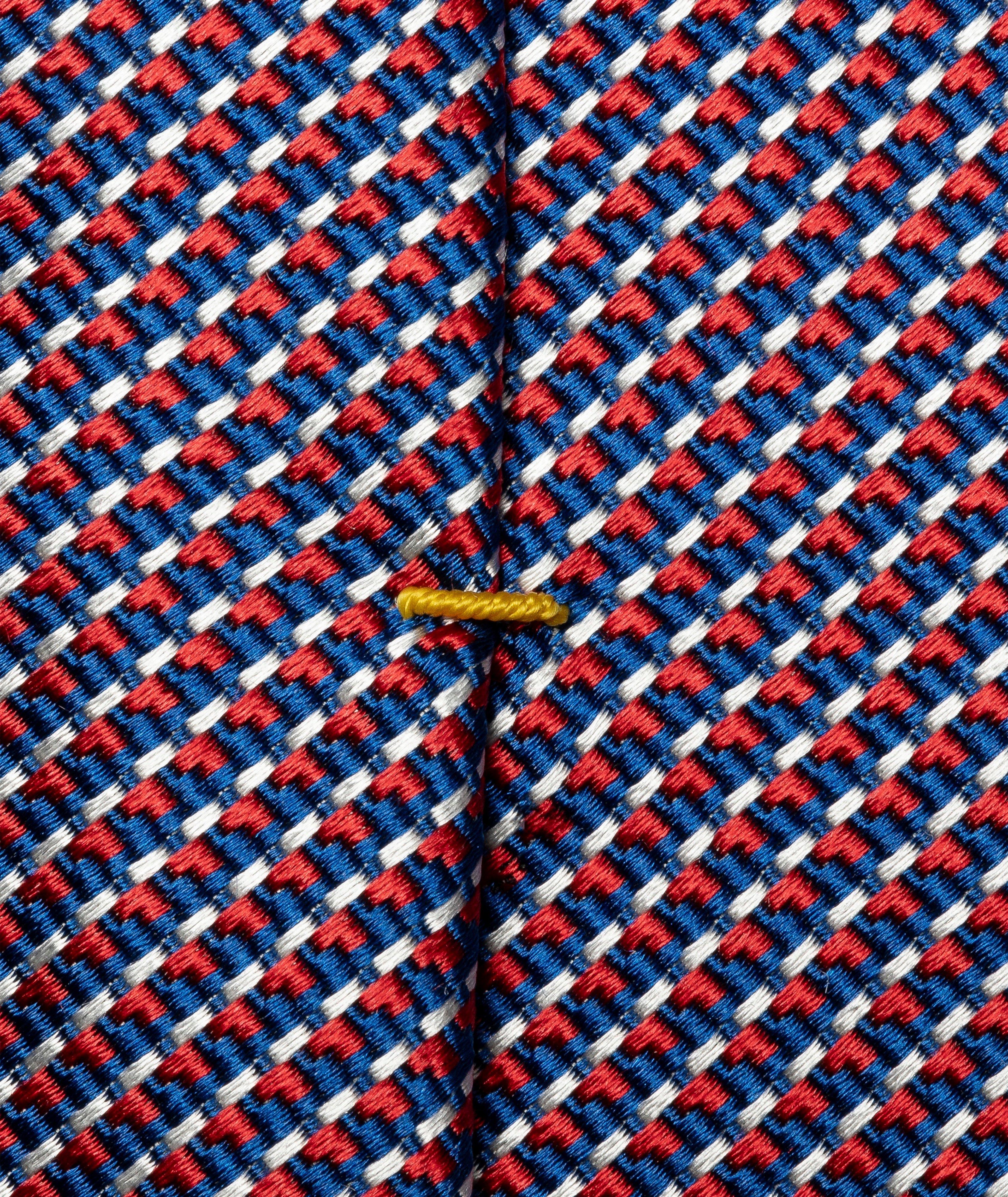 Cravate en soie-coton micro-répété image 2