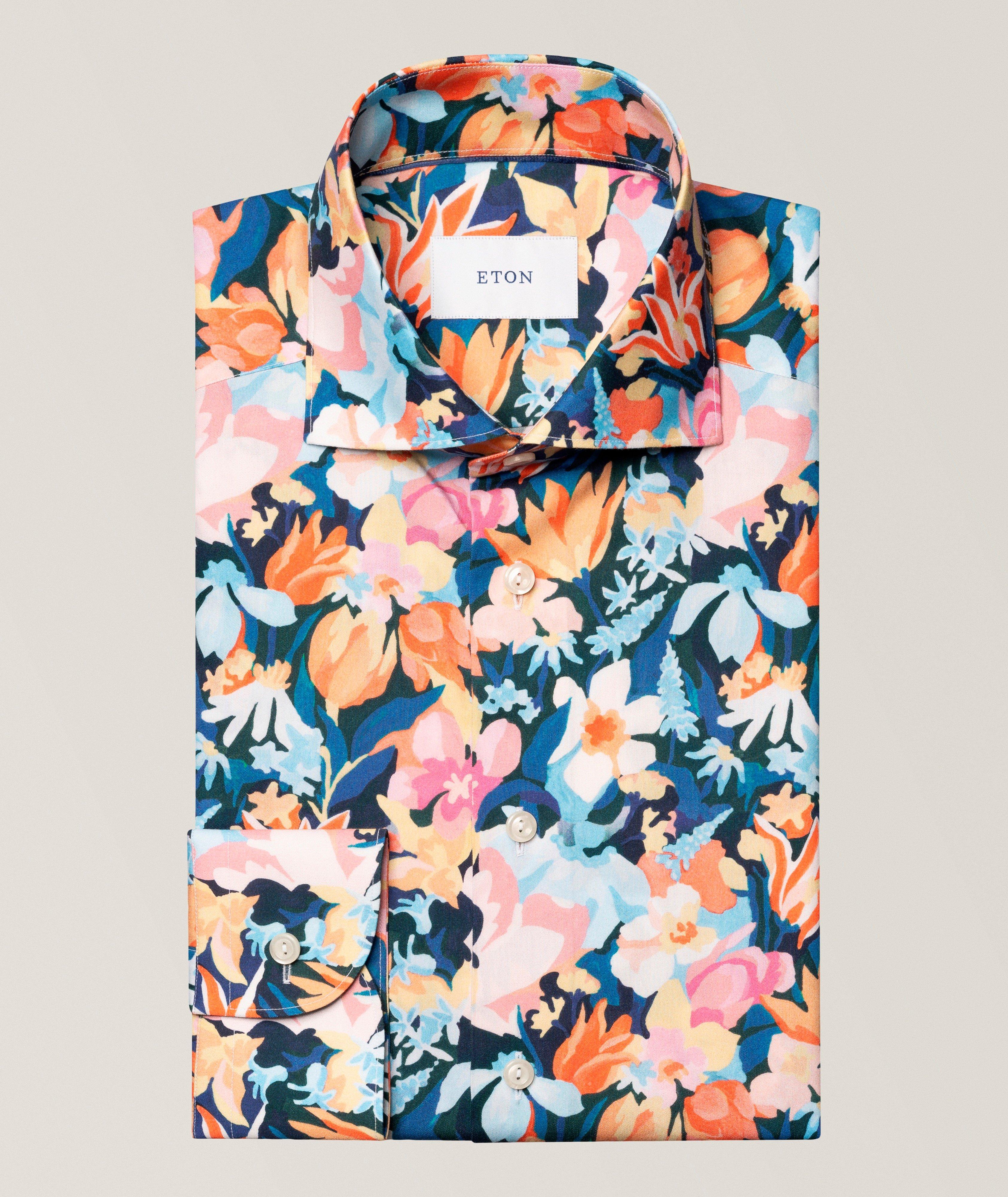 Eton Slim-Fit Floral Dress Shirt