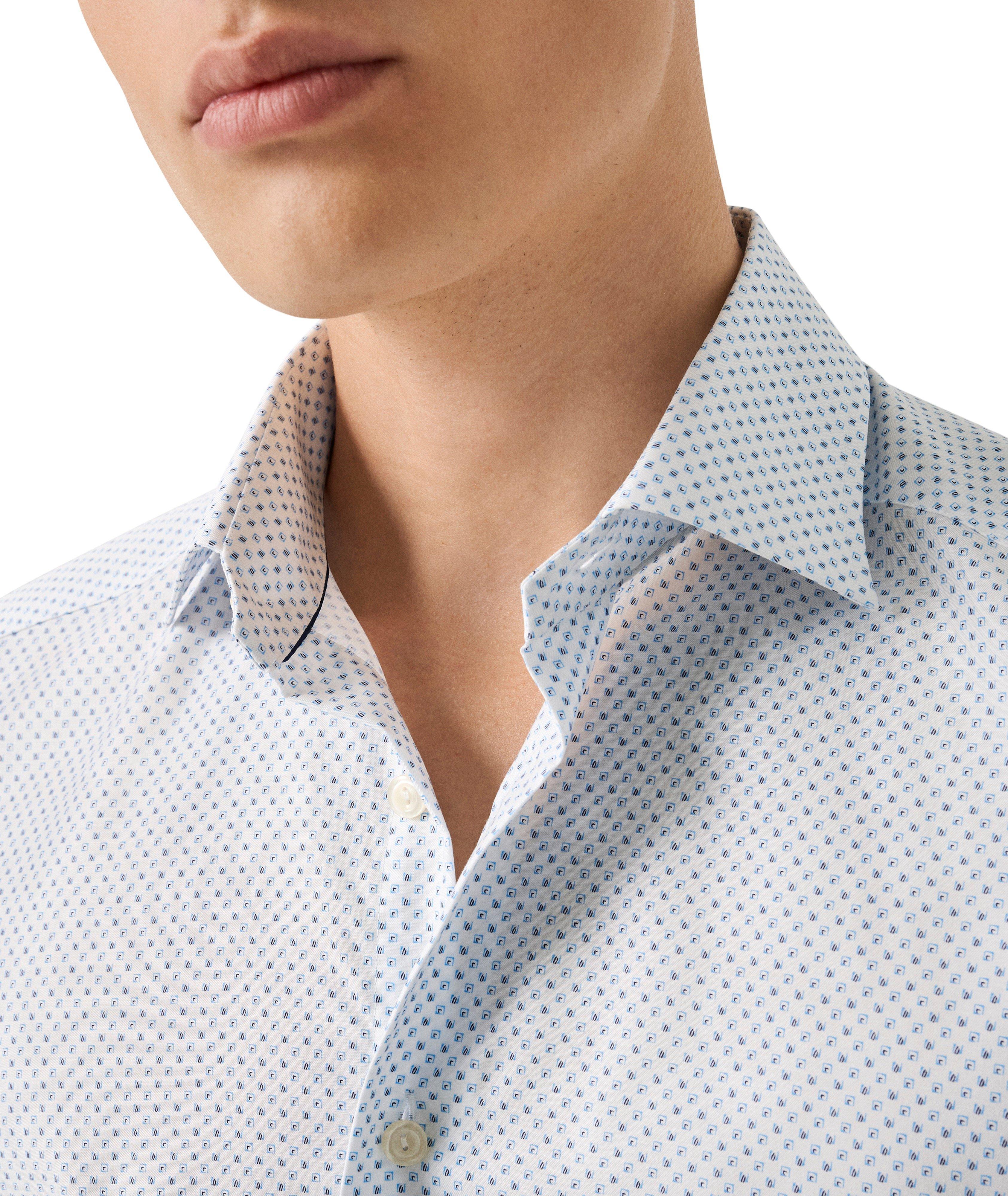 Slim-Fit Geometric Signature Twill Dress Shirt image 3