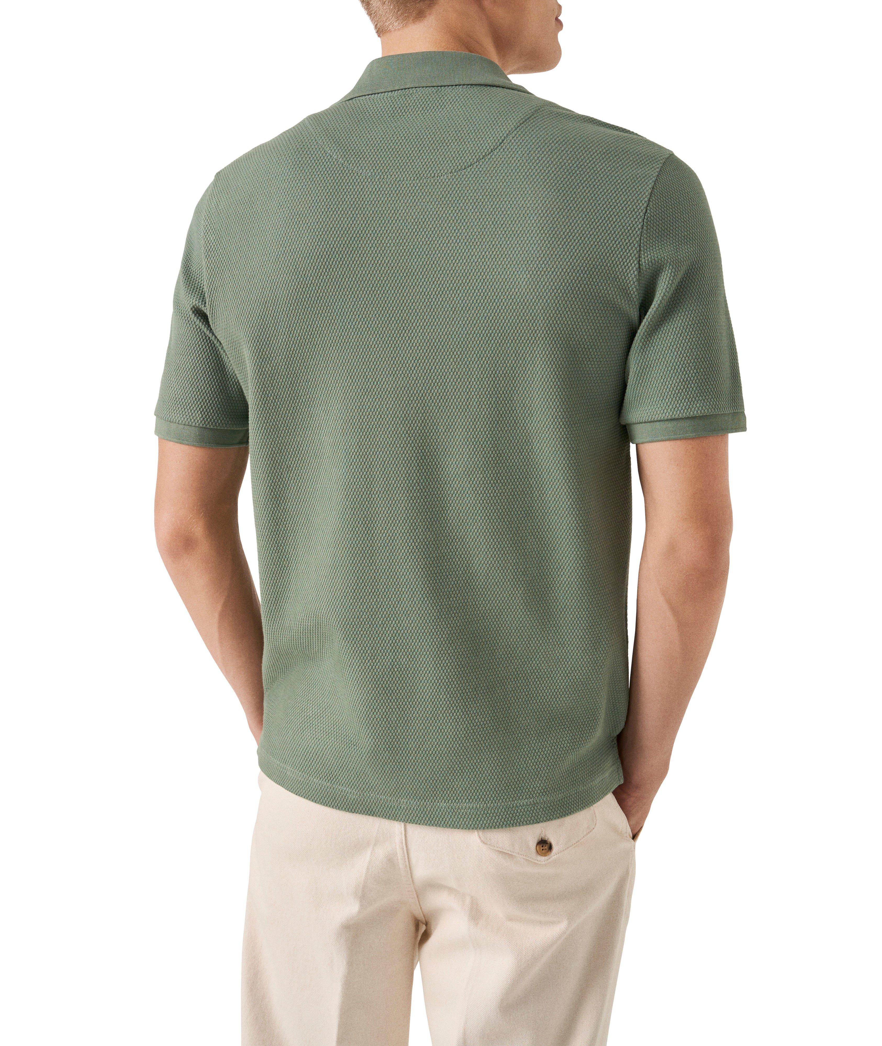 Waffle Knit Johnny Collar Polo image 2